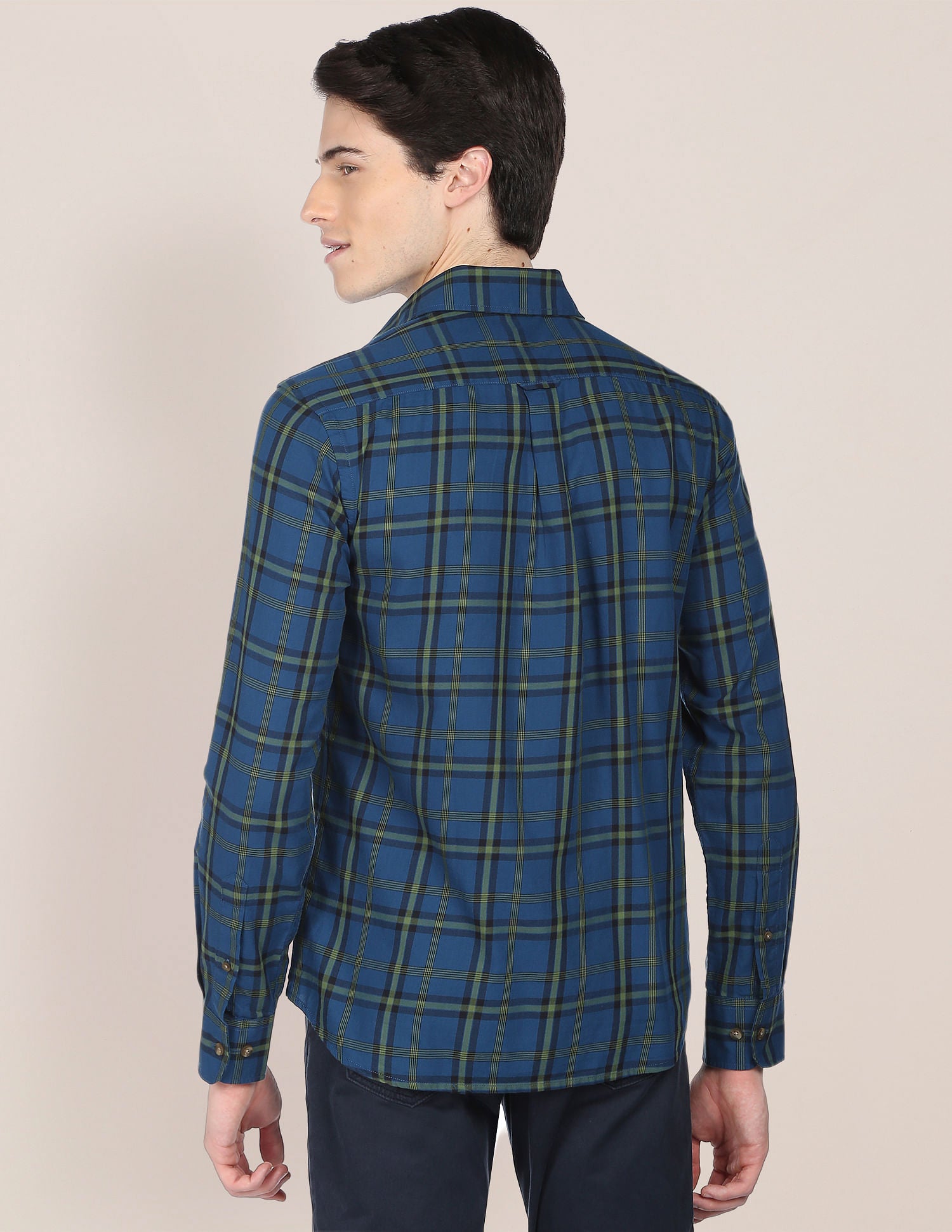 Tartan Check Twill Casual Shirt Navy - U.S. Polo Assn. India | Large