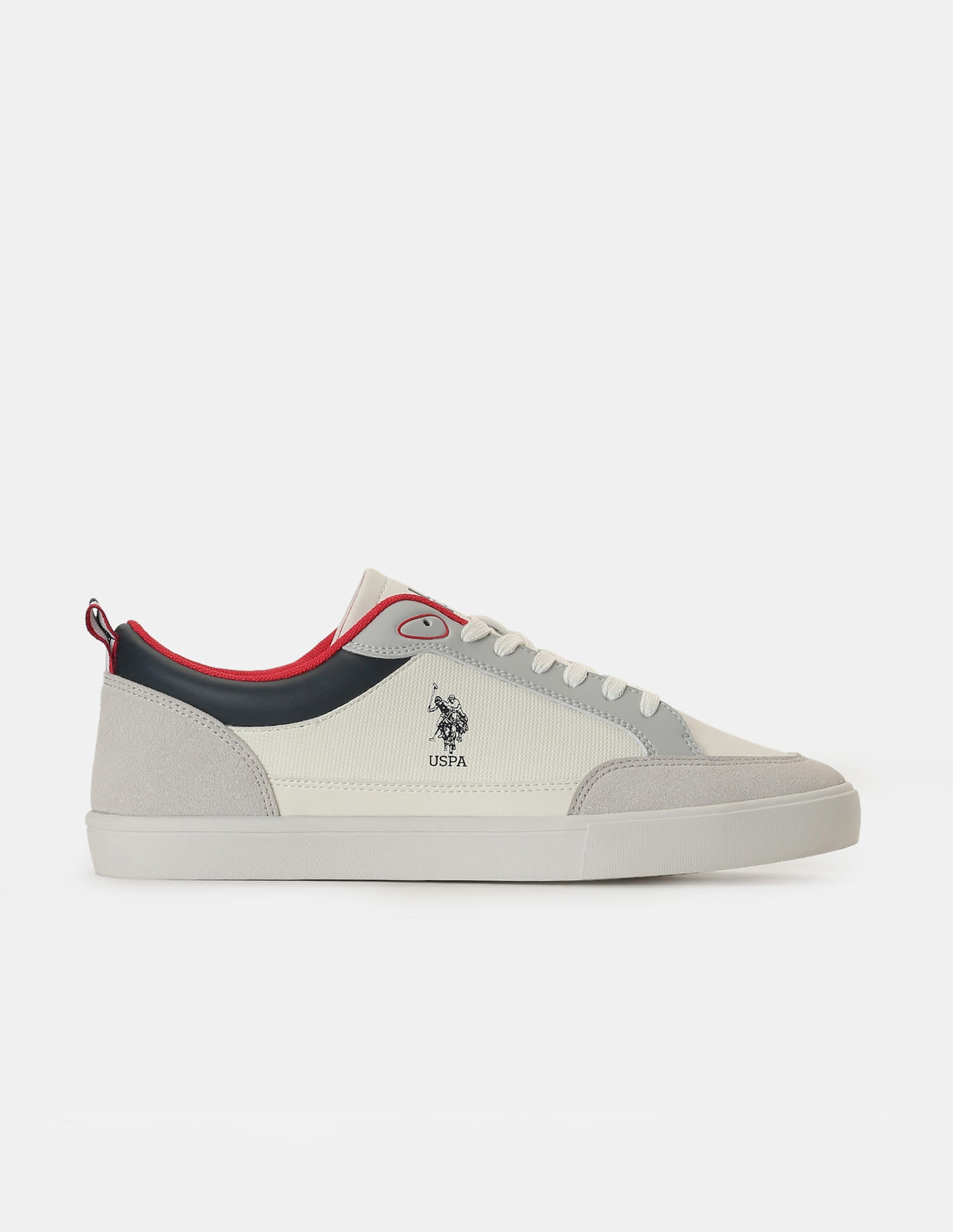 Men Colour Blocked Lucian Sneakers Light Grey - U.S. Polo Assn. India | Large