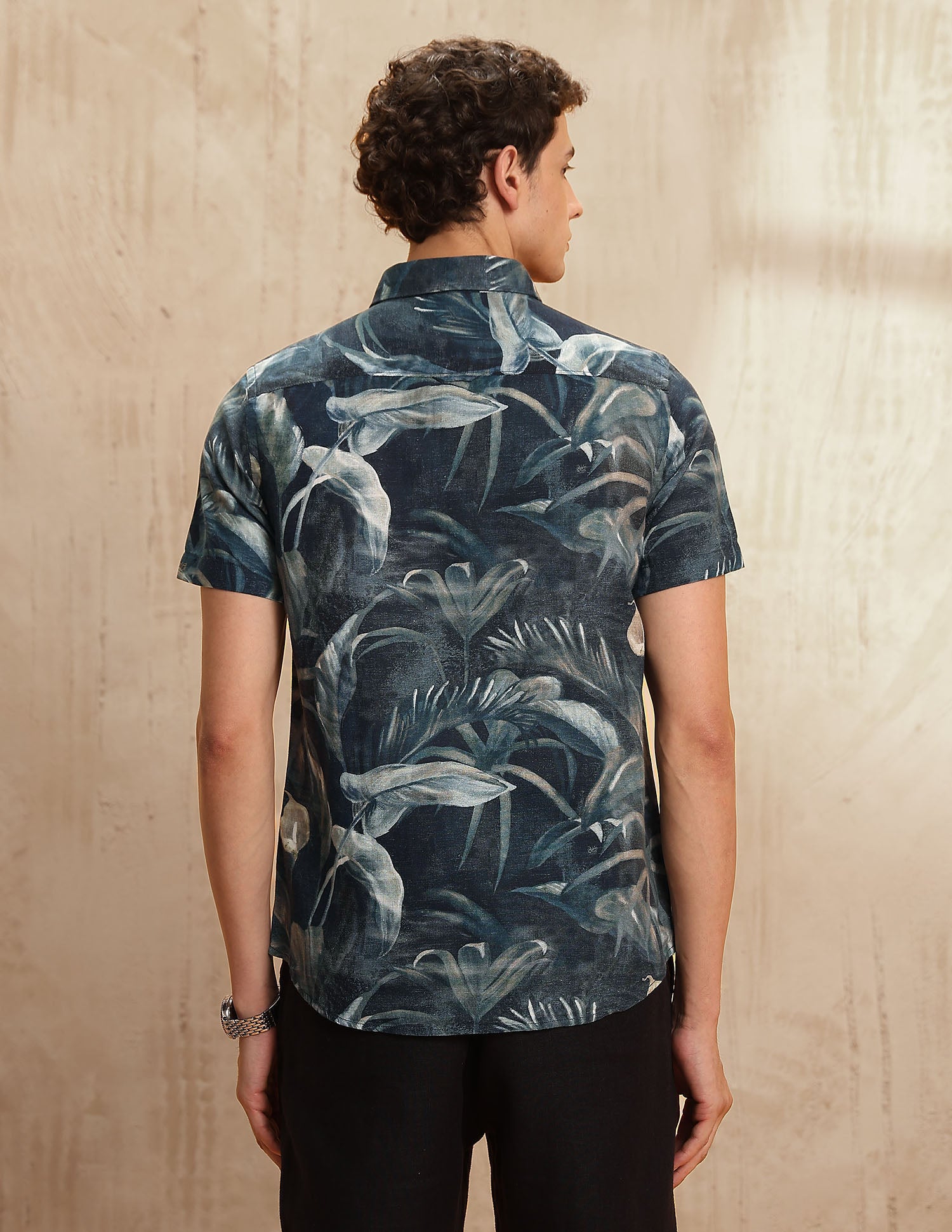 Floral Printed Legend Of Horseshoe Shirt Navy - U.S. POLO ASSN. | Large