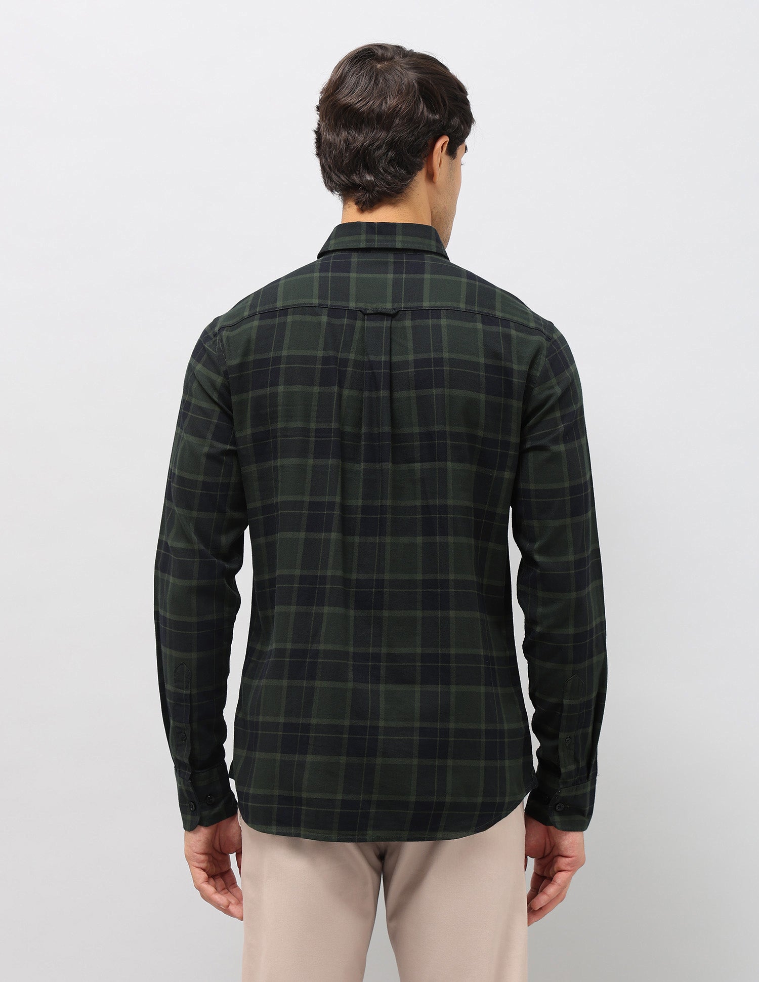 Plaid Checked Tailored Fit Shirt Olive - U.S. Polo Assn. India | Large