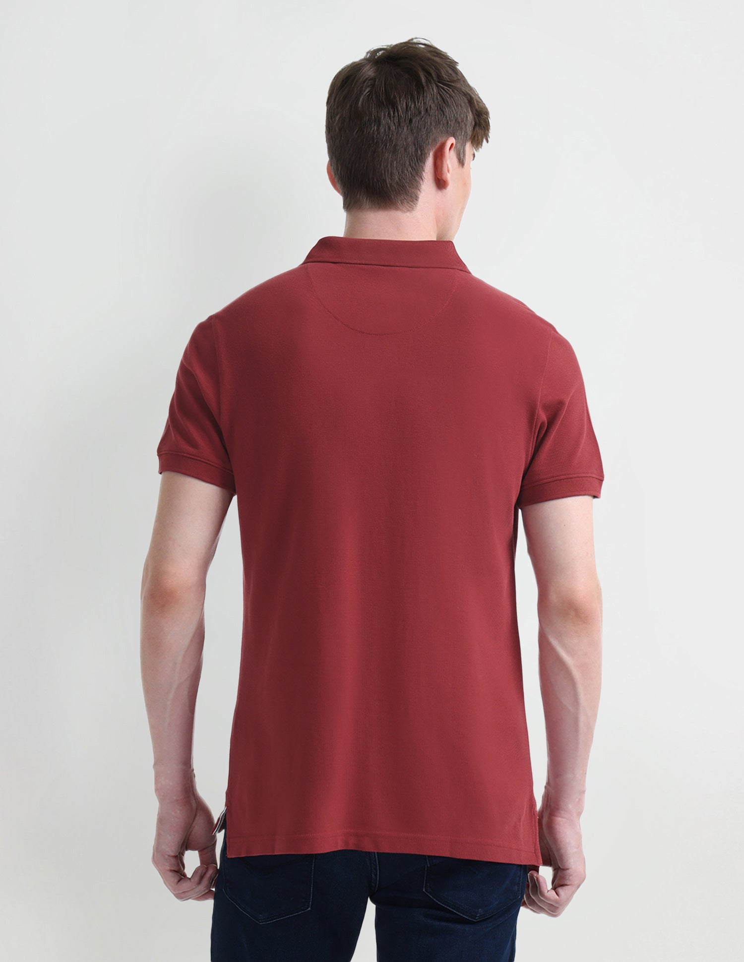 Typography Regular Fit Polo Shirt Red - U.S. Polo Assn. India | Large