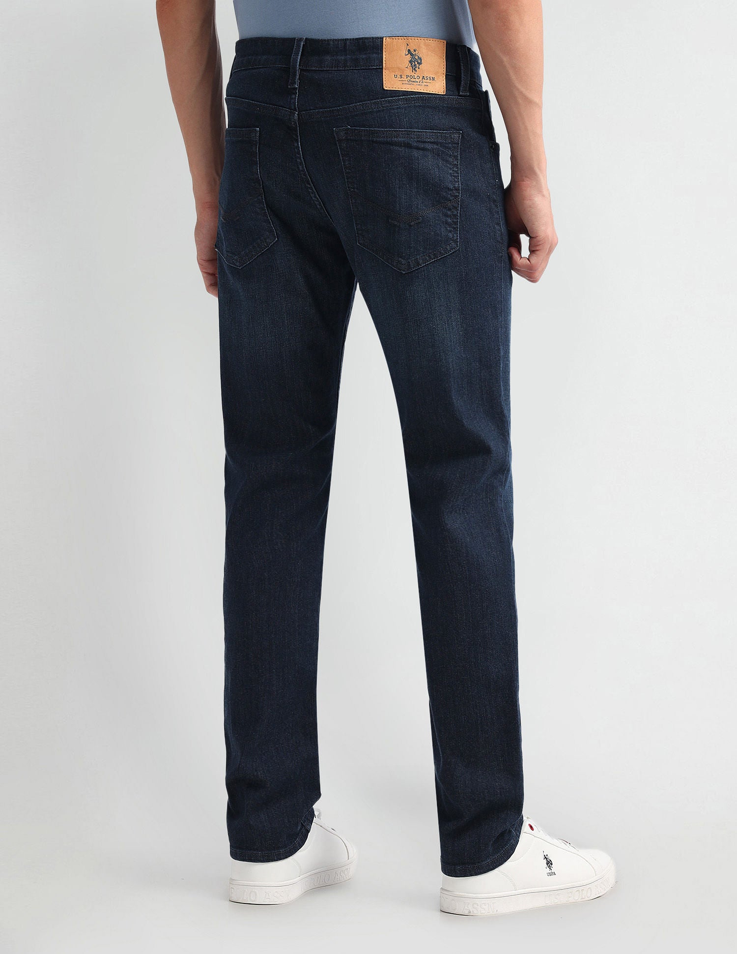 Brandon Slim Tapered Fit Mid Rise Jeans Blue - U.S. Polo Assn. India | Large
