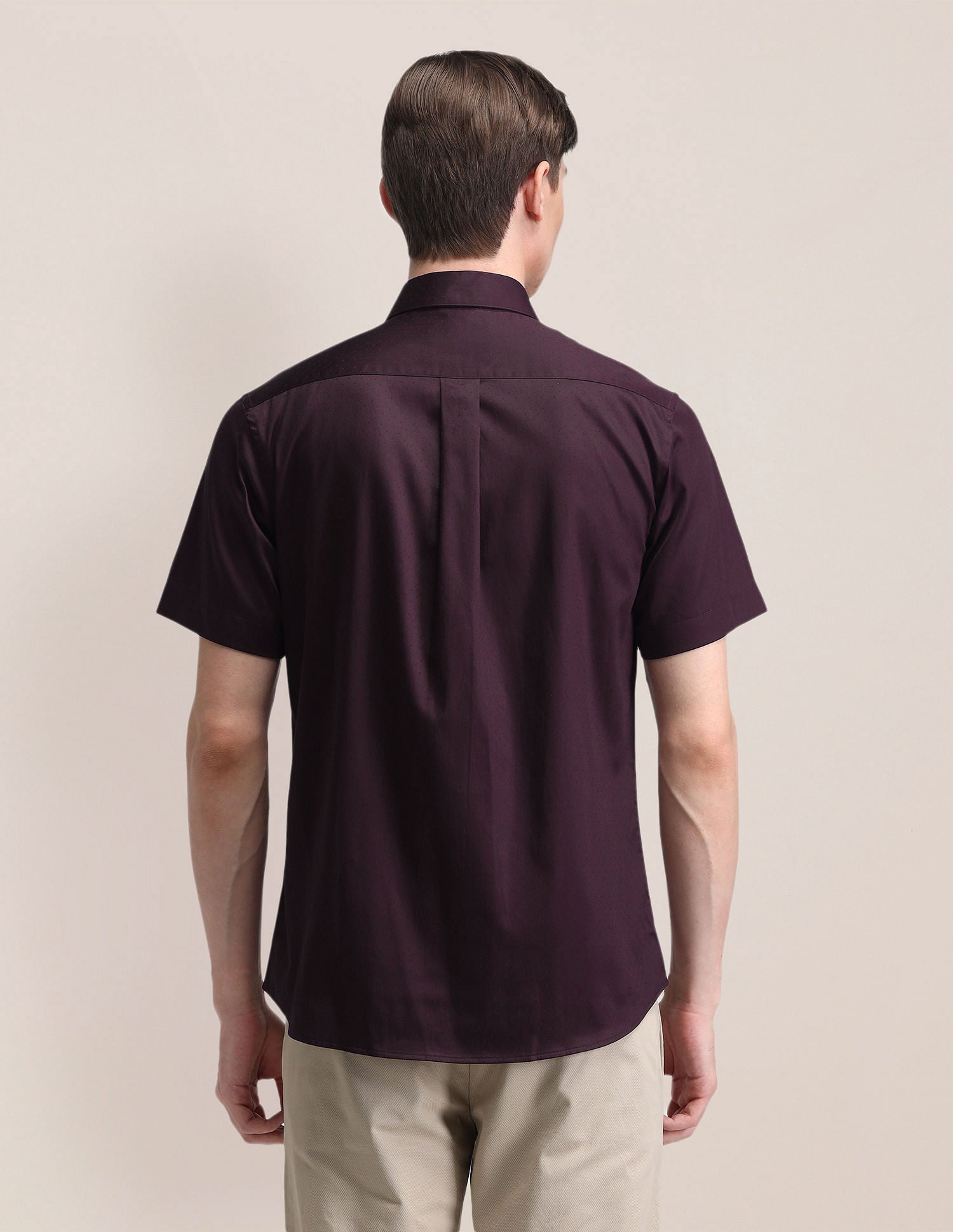 Regular Fit Satin Shirt Wine - U.S. Polo Assn. India | Large