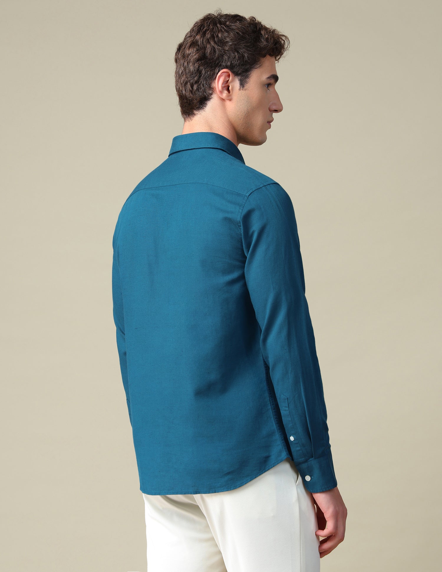Solid Tailored Fit Shirt Teal - U.S. Polo Assn. India | Large