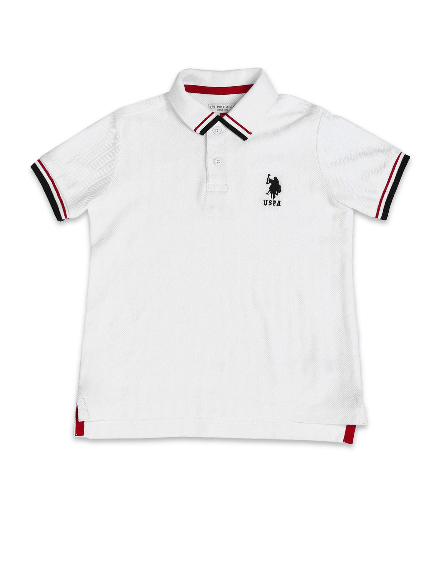 Boys Pure Cotton Regular Polo Shirt Ivory - U.S. Polo Assn. India | Large