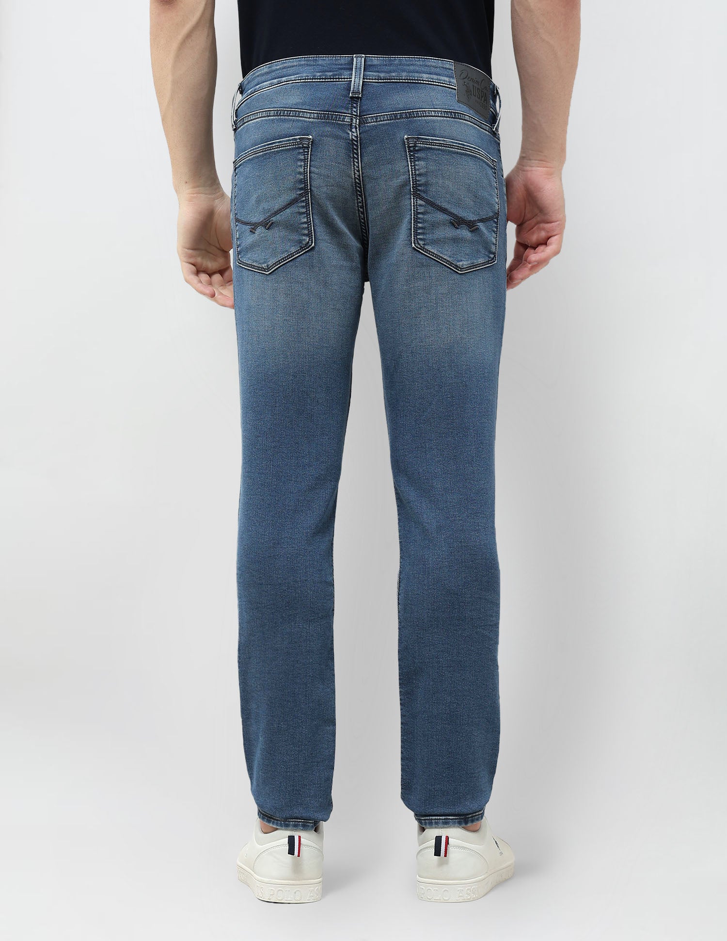 Brandon Slim Tapered Fit Blue Jeans Blue - U.S. POLO ASSN. | Large