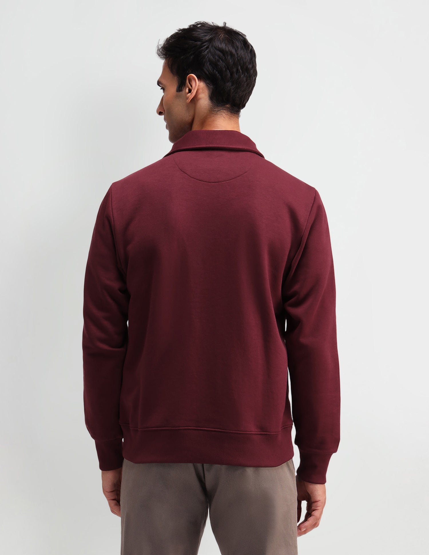 Solid Regular Fit Sweatshirt Wine - U.S. POLO ASSN. | Large