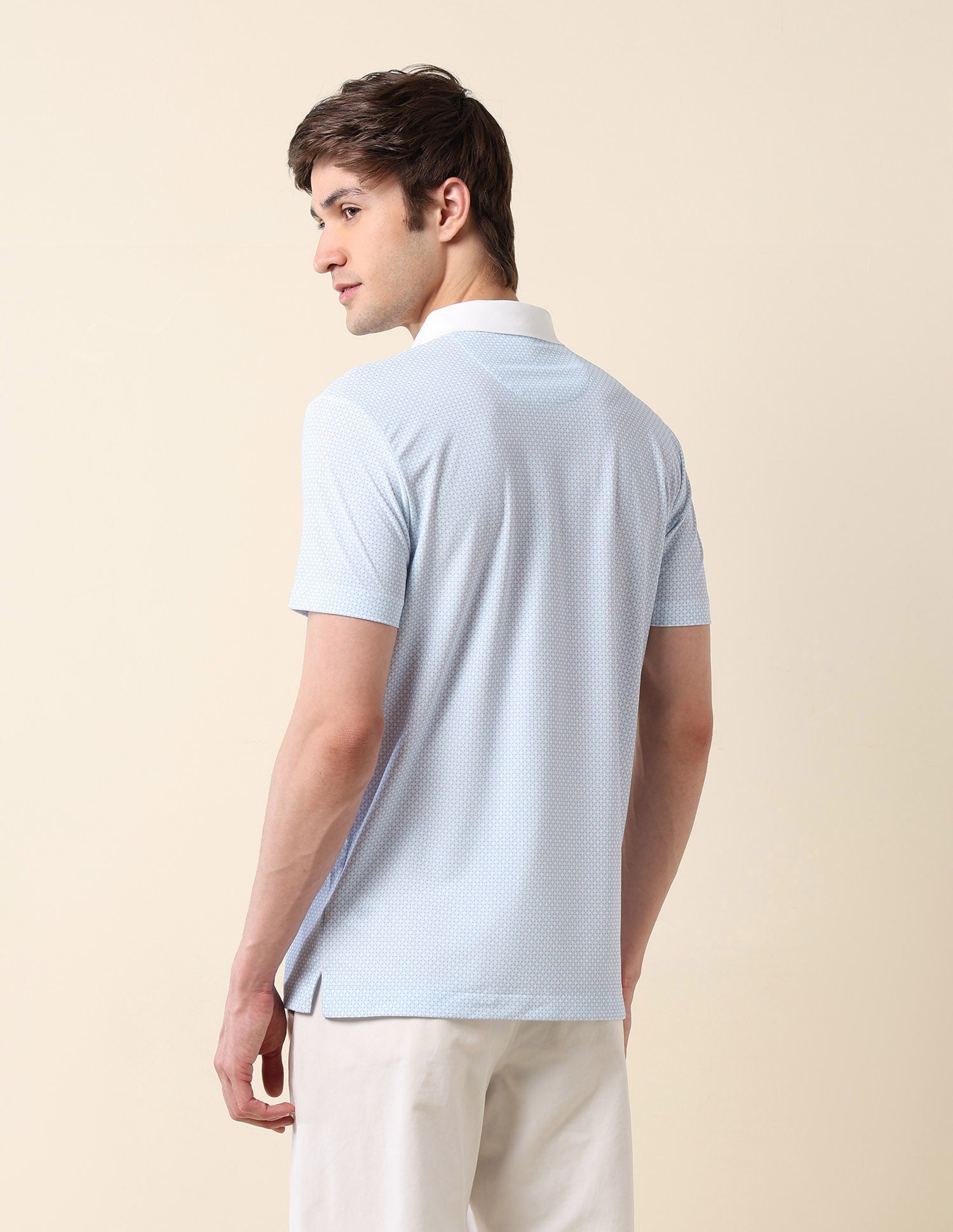 All-Over Printed Classic Polo Shirt White - U.S. Polo Assn. India | Large