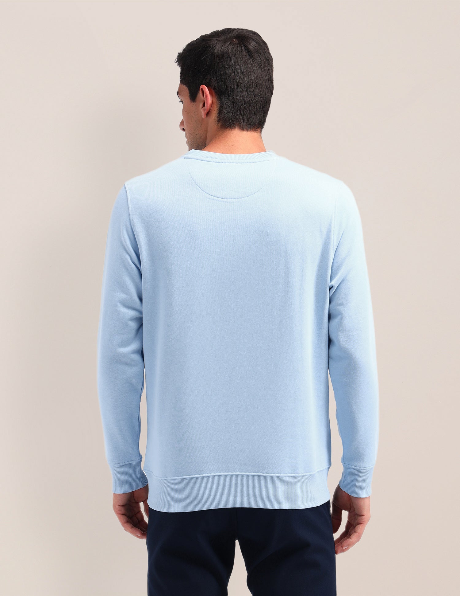 Brand Printed Regular Fit Sweatshirt Blue - U.S. Polo Assn. India | Large