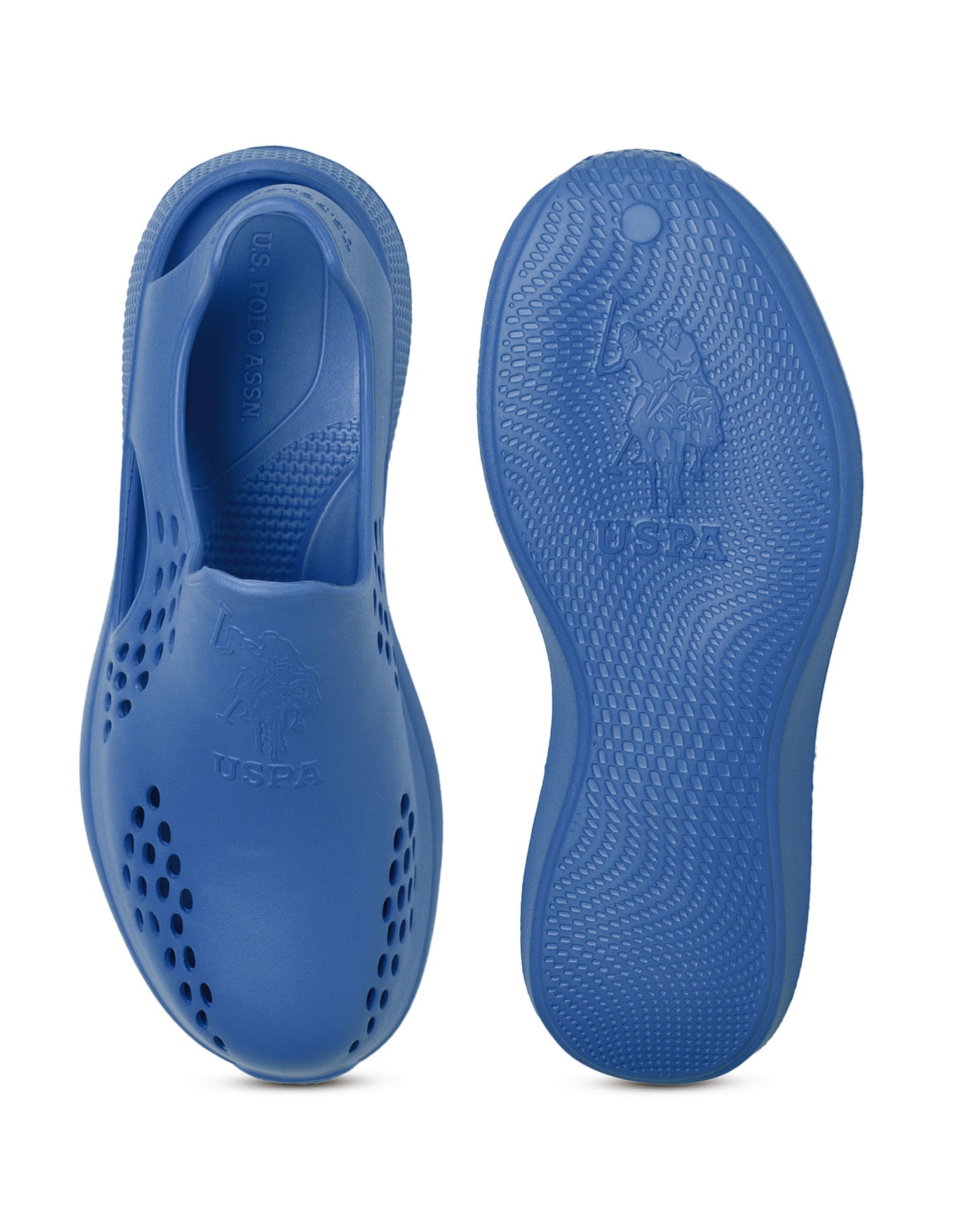 Men Noan Royal Blue Foam Walk Clogs Blue - U.S. Polo Assn. India | Large