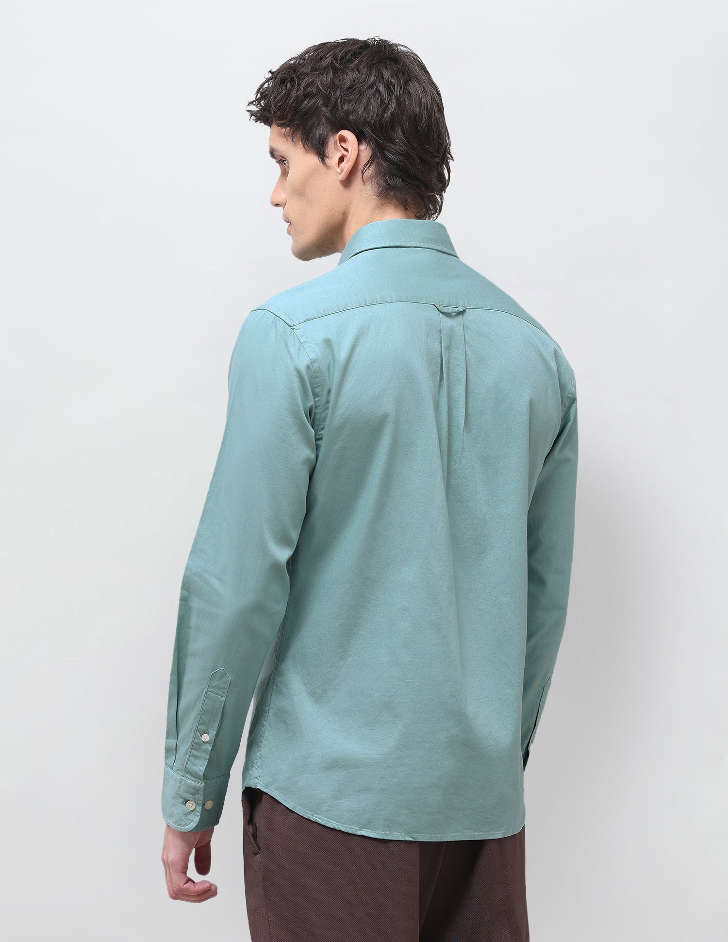 Solid Tailored Fit Shirt Green - U.S. Polo Assn. India | Large