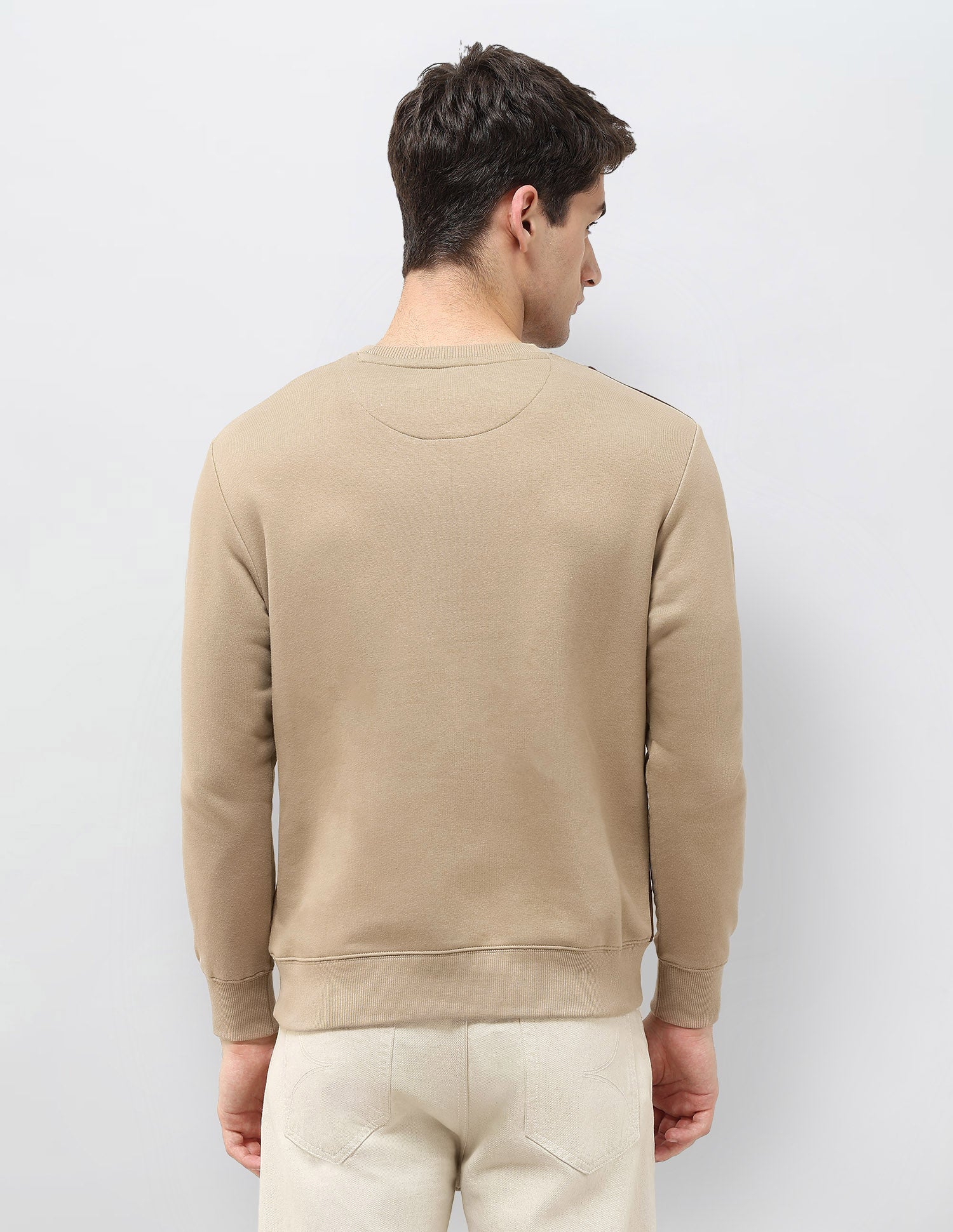 Colorblocked Regular Fit Sweatshirt Light Brown - U.S. POLO ASSN. | Large