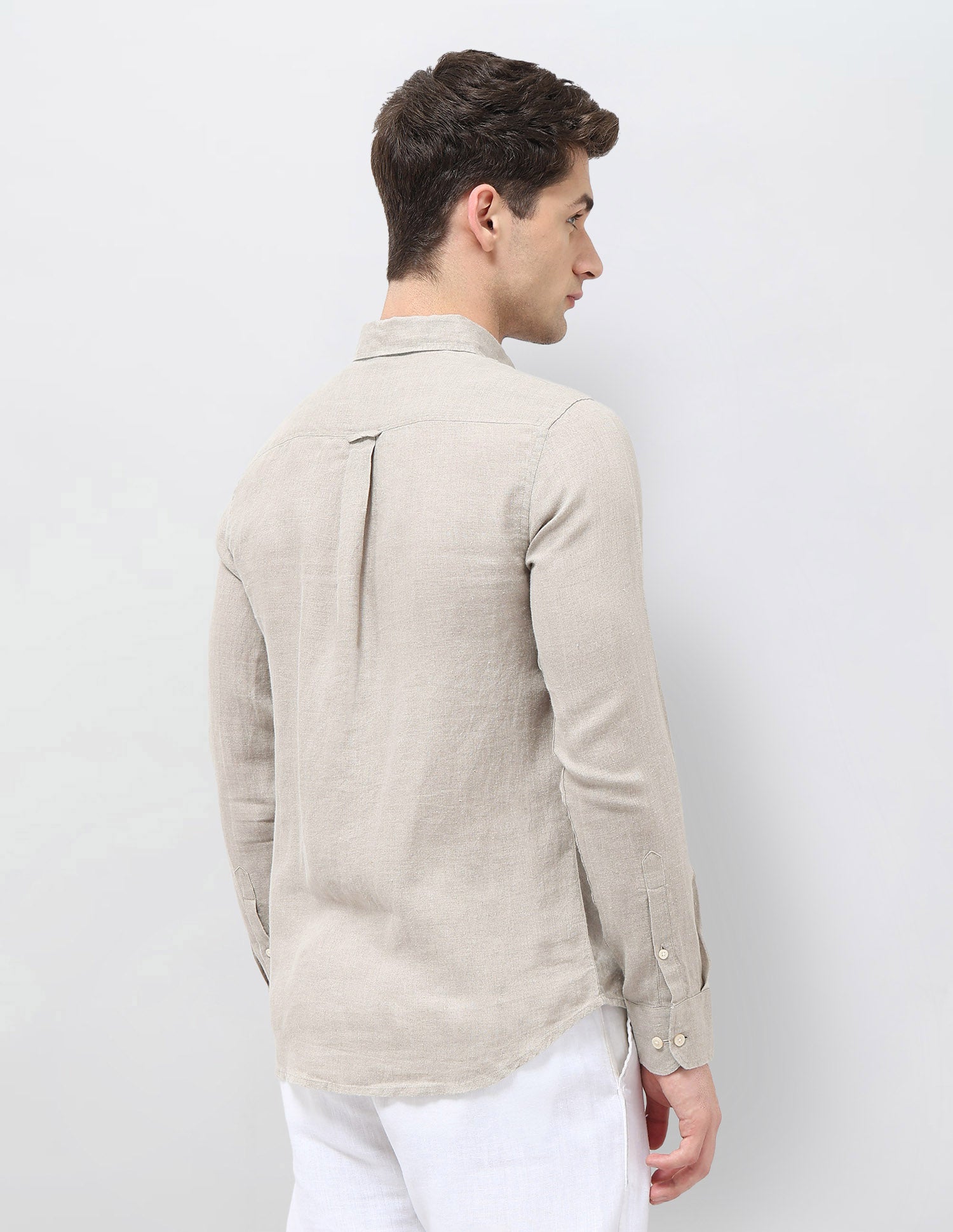 Solid Tailored Fit Shirt Natural - U.S. POLO ASSN. | Large