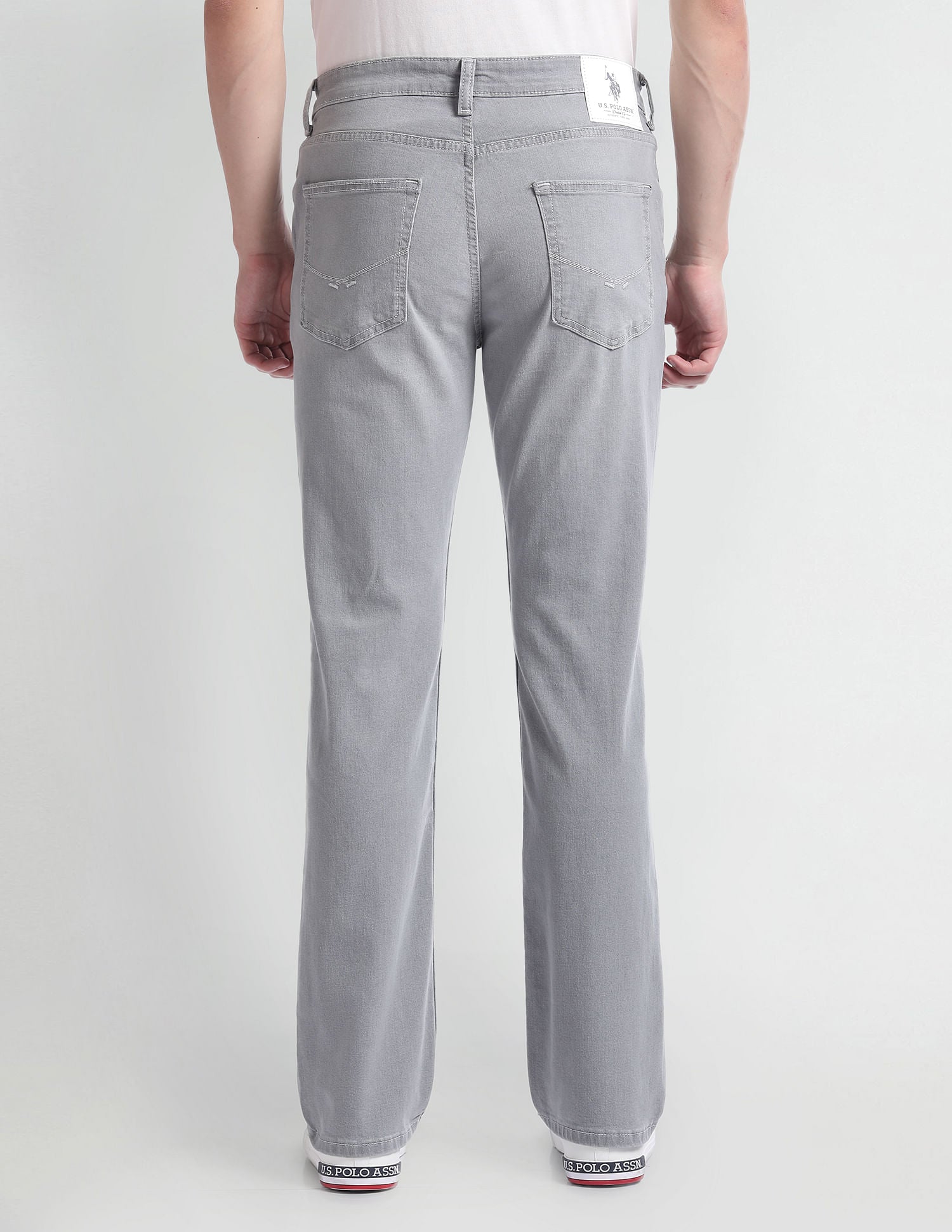 Harold Slim Straight Fit Blue Jeans Grey - U.S. Polo Assn. India | Large