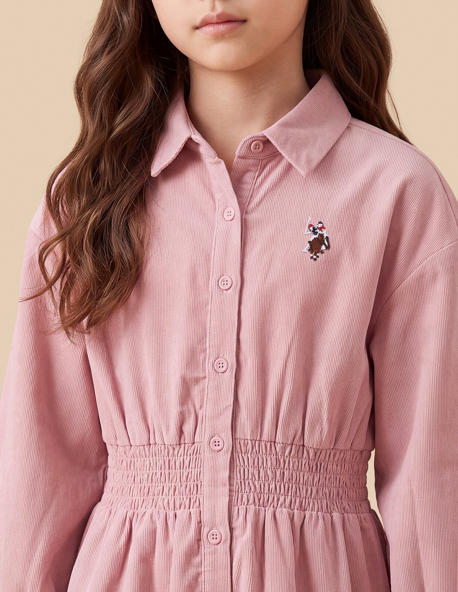 Solid Relaxed Fit Shirt Dress Pink - U.S. Polo Assn. India | Large