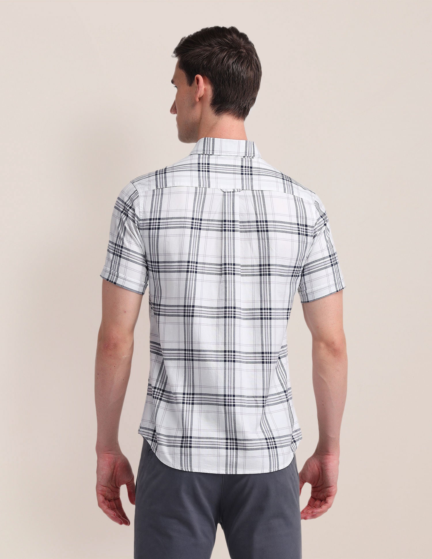 Plaid Checked Regular Fit Shirt White - U.S. Polo Assn. India | Large