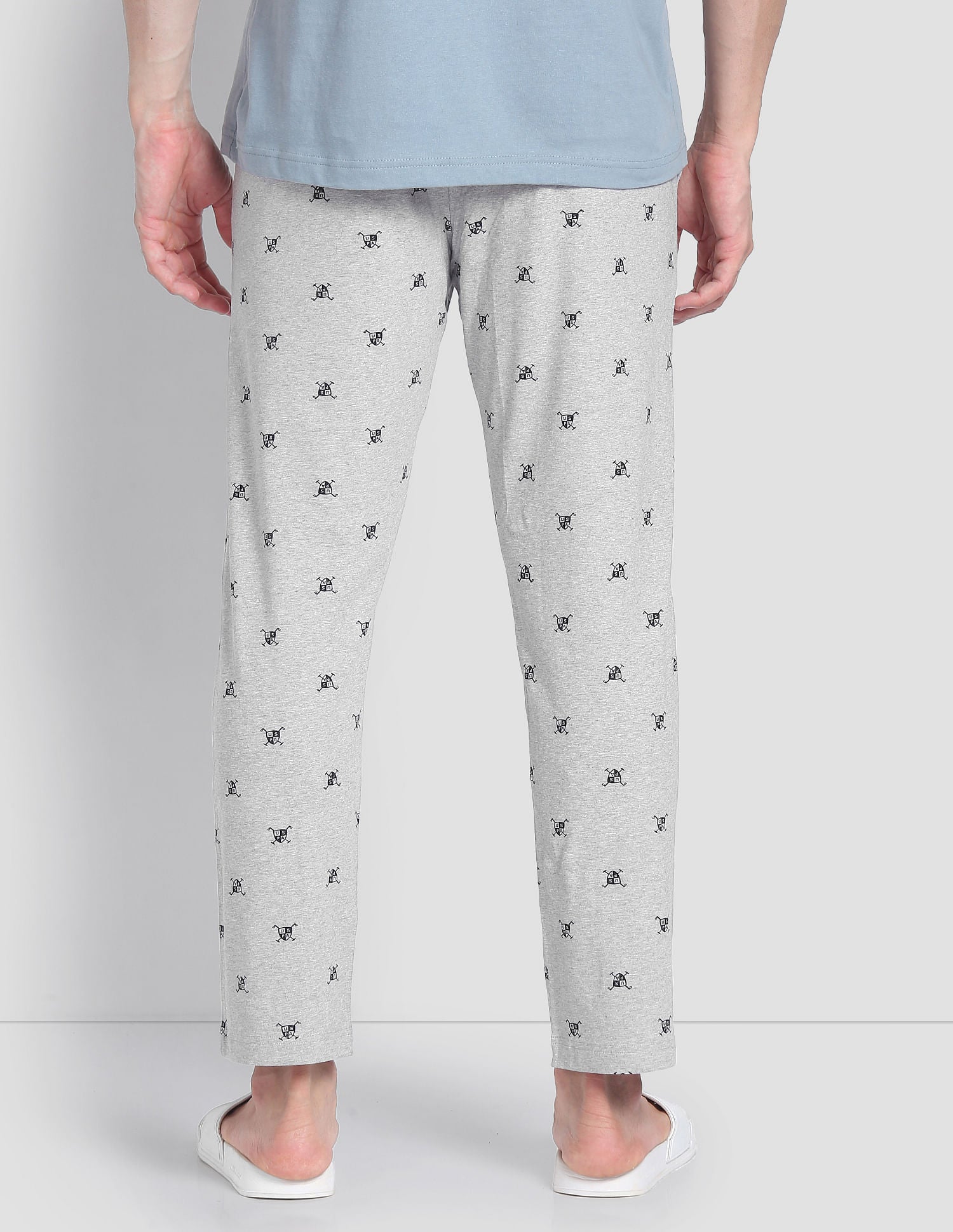 Signature Print LP002 Lounge Pants - Pack Of 1 Grey - U.S. POLO ASSN. | Large