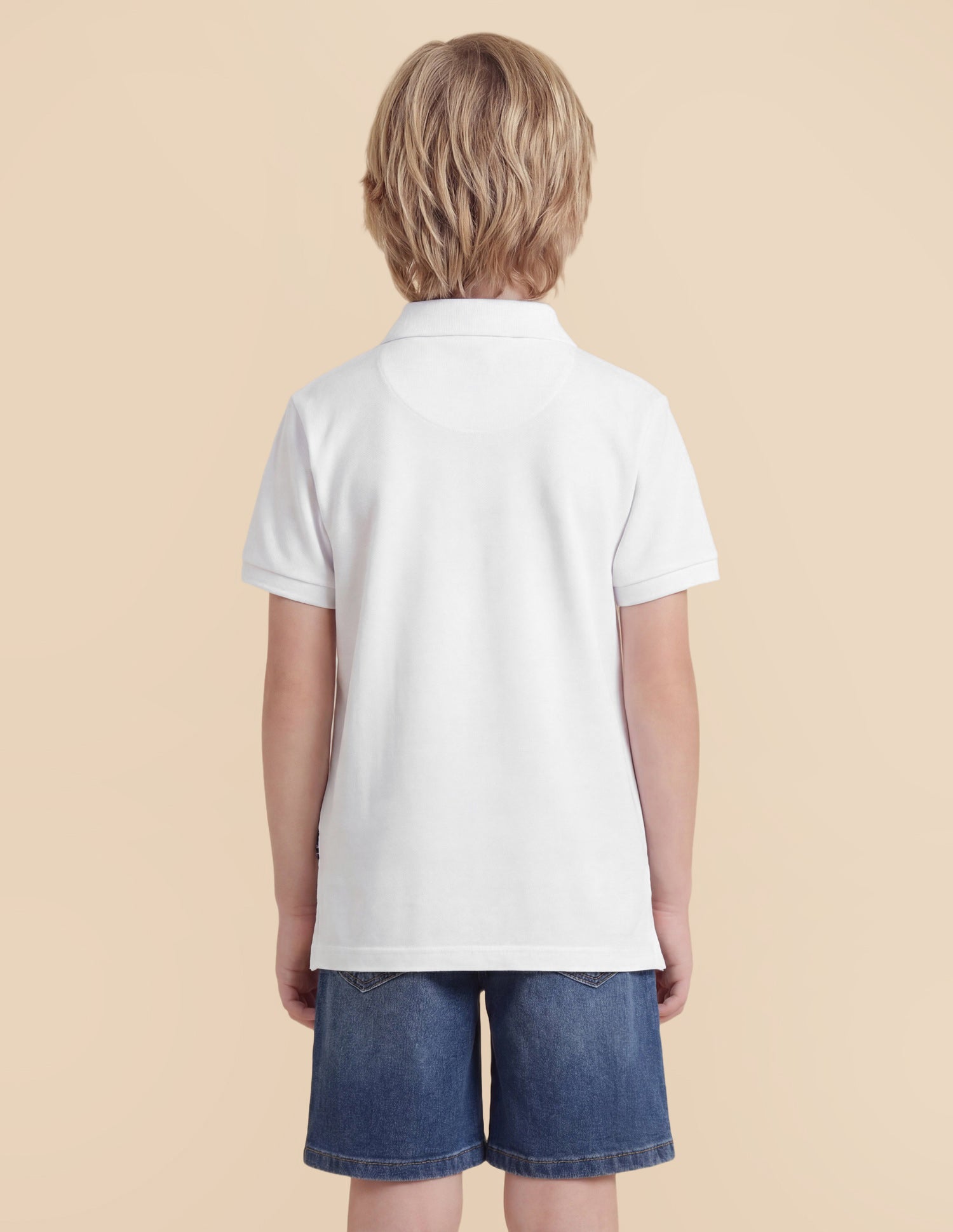 Boys Graphic Printed Regular Fit Polo Shirt White - U.S. Polo Assn. India | Large