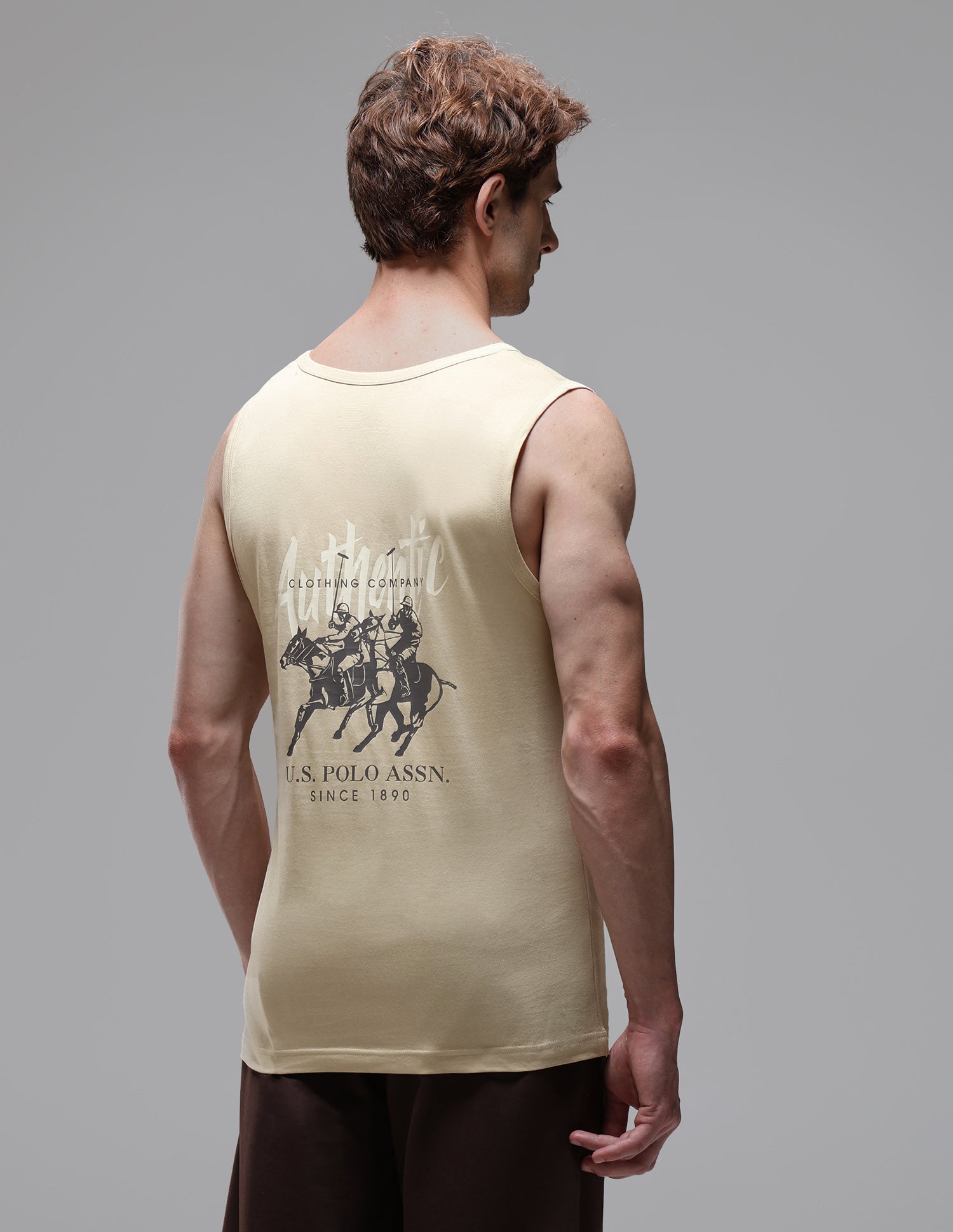 Pure Cotton Printed OEV10 Vest Garvel - U.S. Polo Assn. India | Large