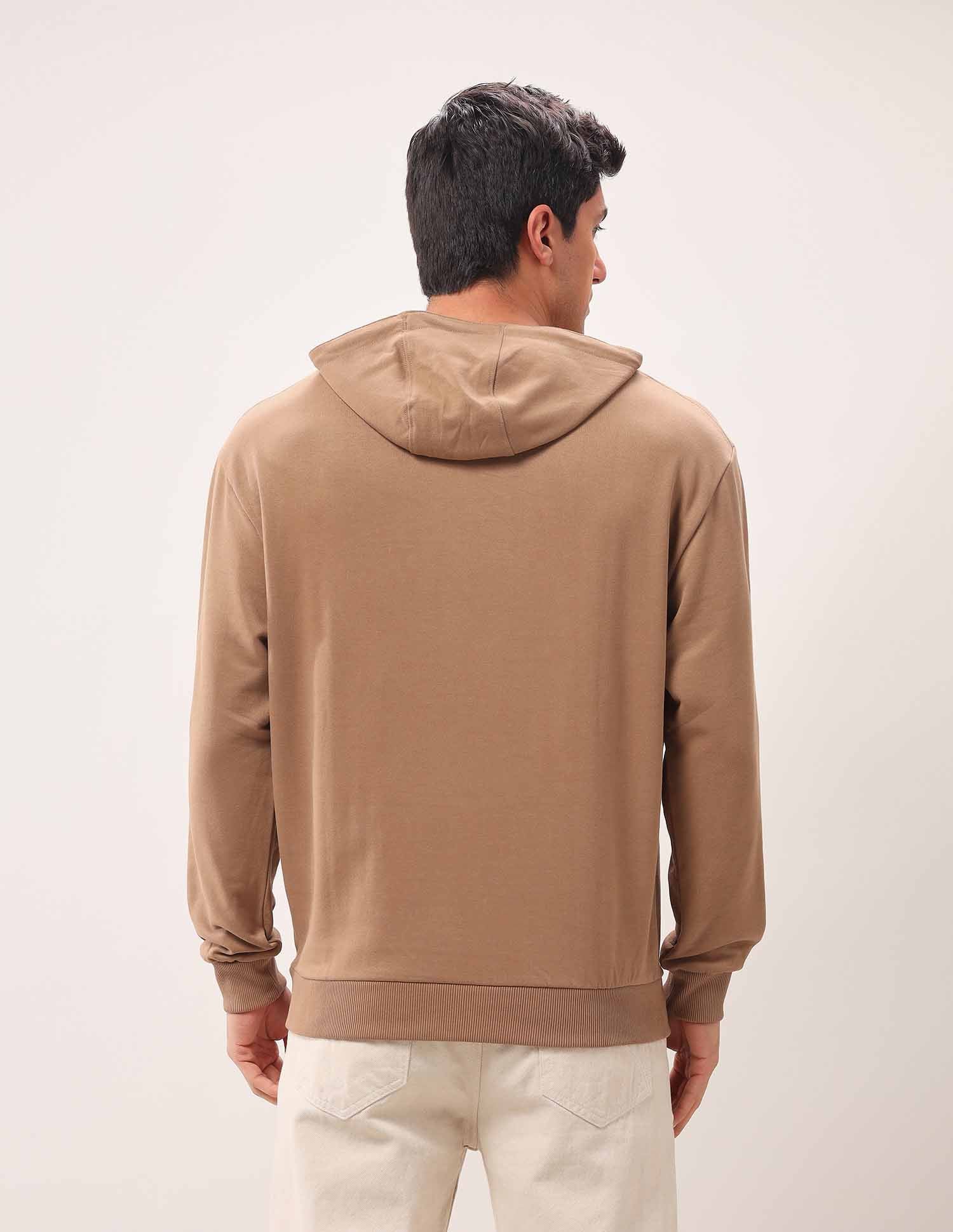 Brand Printed Oversized Fit Sweatshirt Tan - U.S. POLO ASSN. | Large