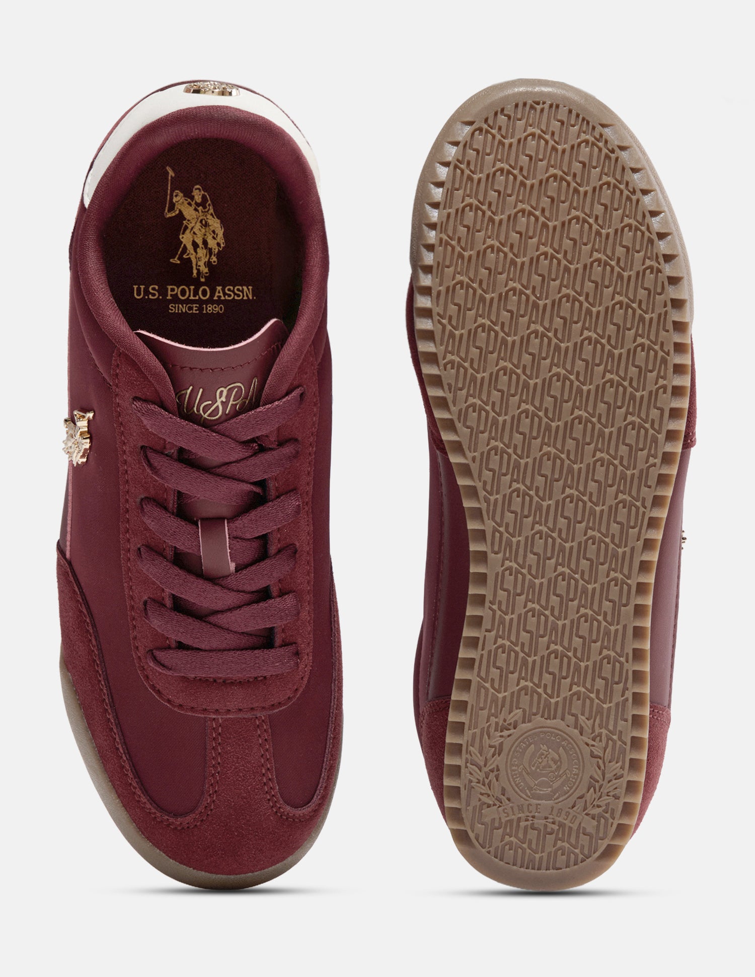 Gia Lace-Ups Sneakers Burgundy - U.S. Polo Assn. India | Large