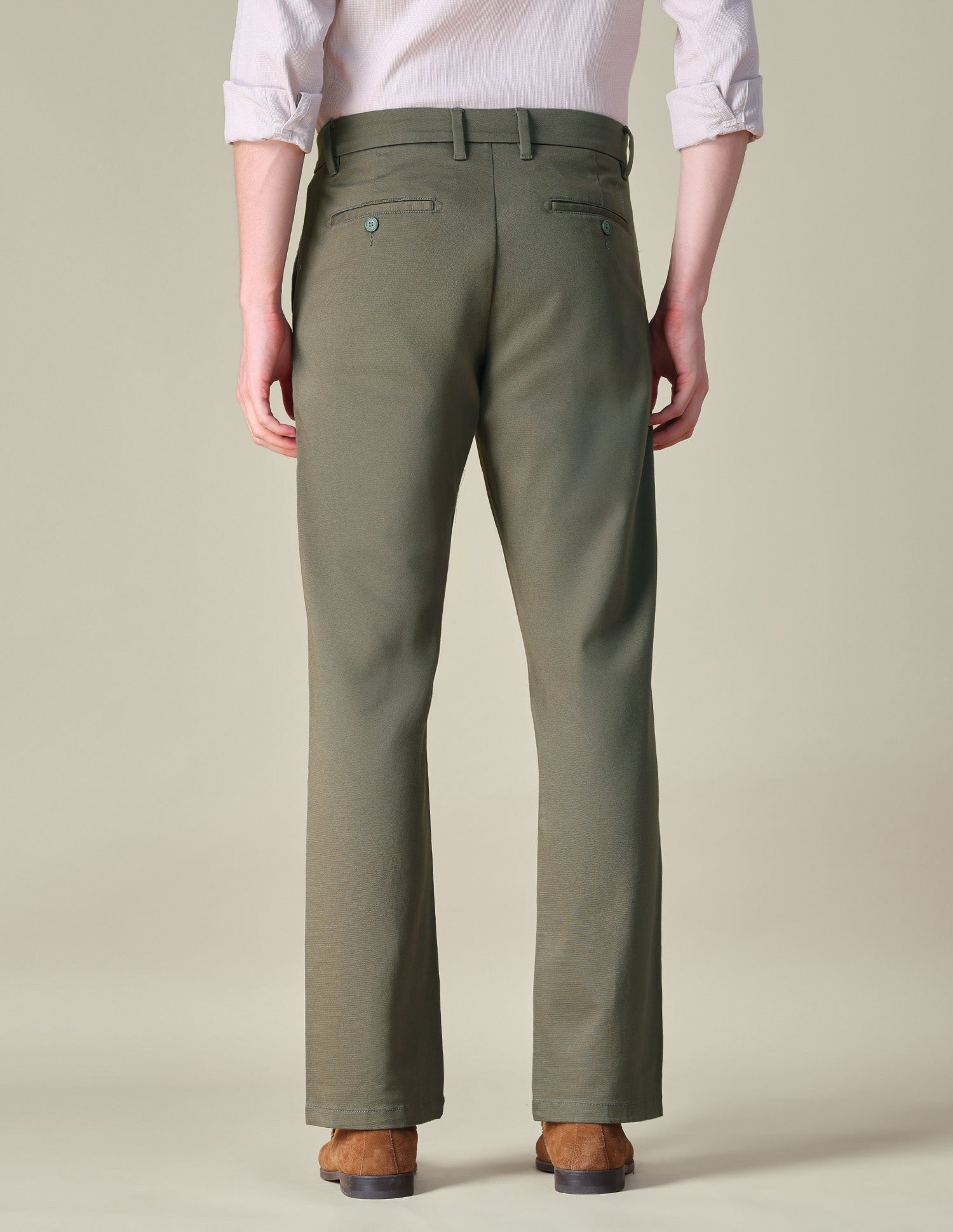 Dobby Riley Straight Fit Trousers Olive - U.S. POLO ASSN. | Large