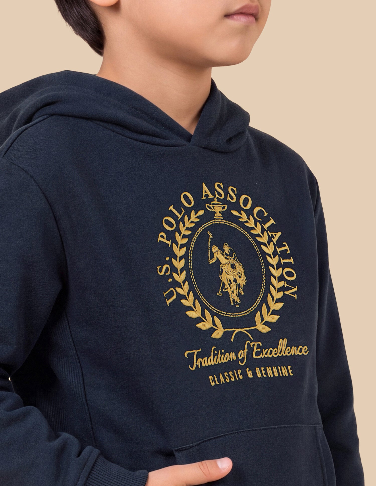 Brand Embroidered Regular Fit Sweatshirt Navy - U.S. Polo Assn. India | Large