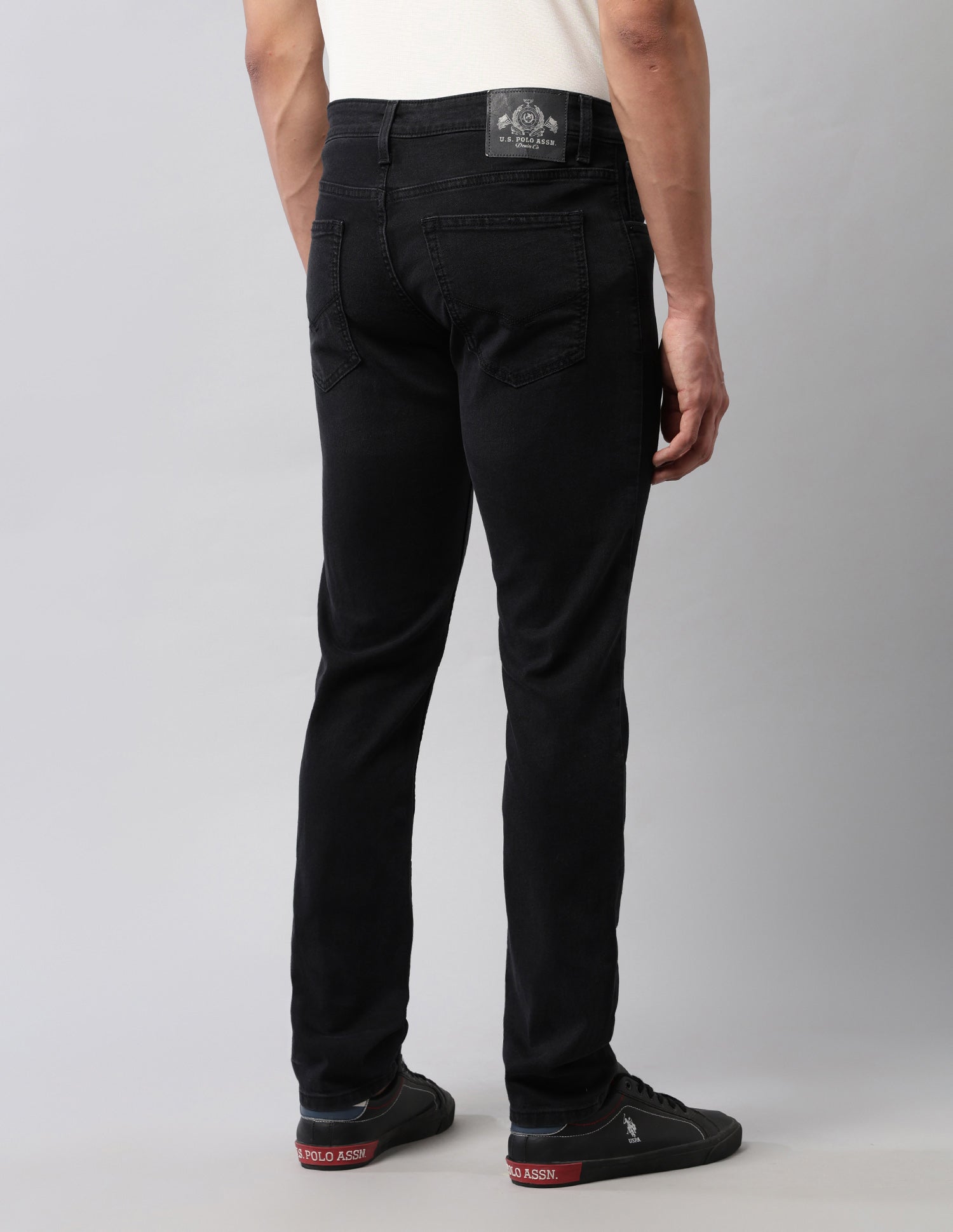 Brandon Slim Tapered Fit Black Jeans Black - U.S. POLO ASSN. | Large
