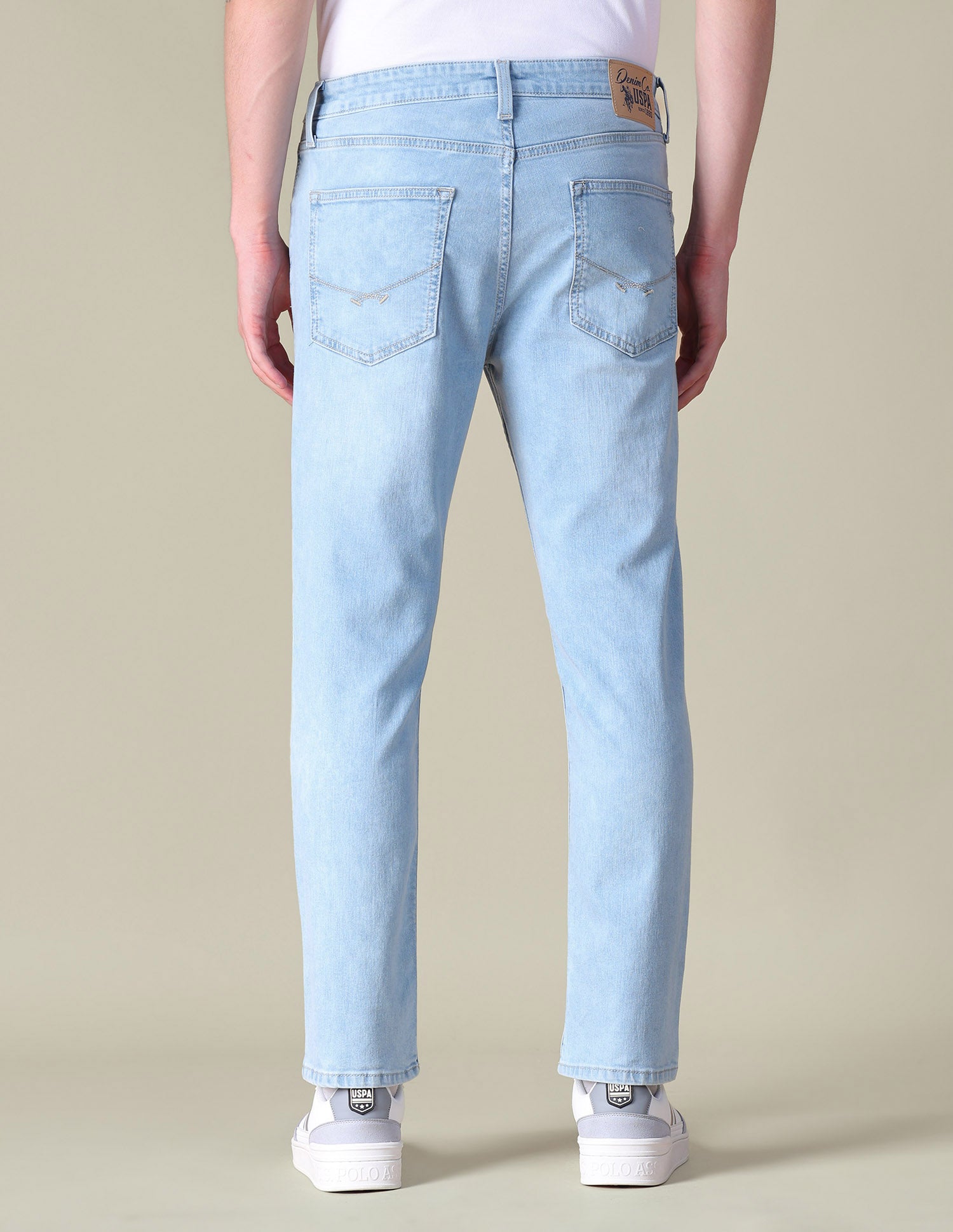 Comfort Cropped Fit Blue Jeans Light Indigo - U.S. POLO ASSN. | Large