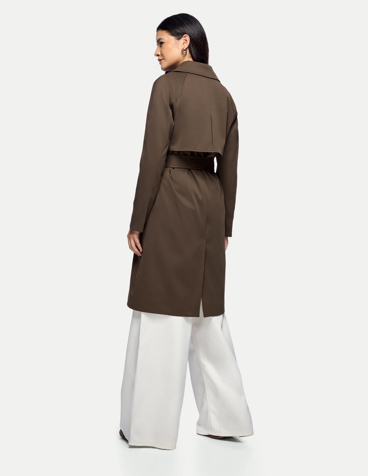 Double Breasted Trench Coat Coffee - U.S. Polo Assn. India | Large