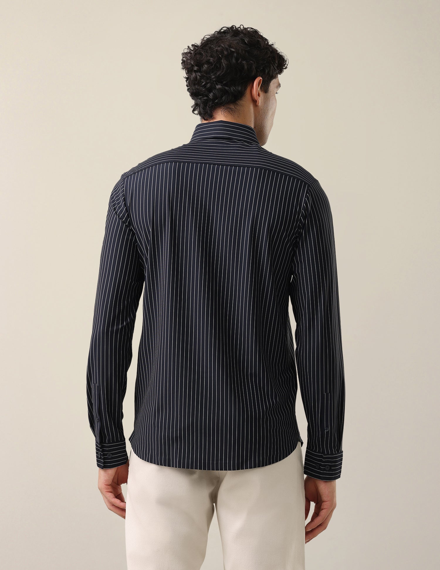 Vertical Striped Knitted Shirt Navy - U.S. Polo Assn. India | Large