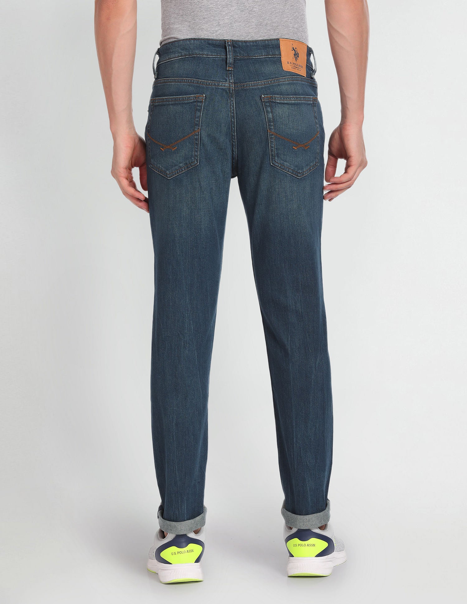 Brandon Slim Tapered Fit Blue Jeans Blue - U.S. POLO ASSN. | Large