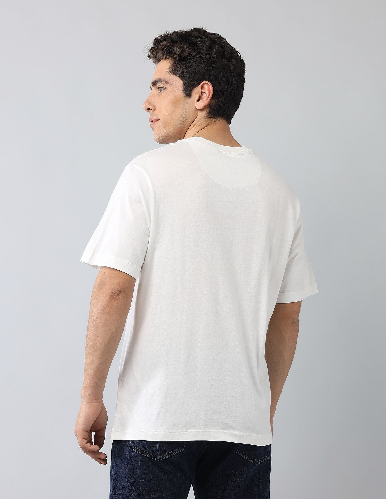 Muscle Fit Heritage Graphic Printed T-Shirt Ivory - U.S. Polo Assn. India | Large