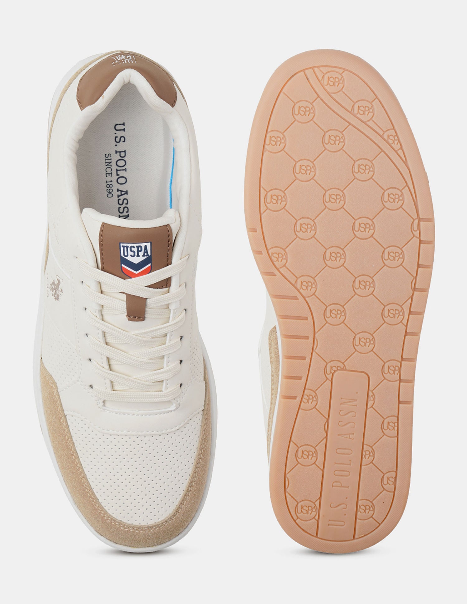 Colourblocked Simon Sneakers Beige - U.S. Polo Assn. India | Large