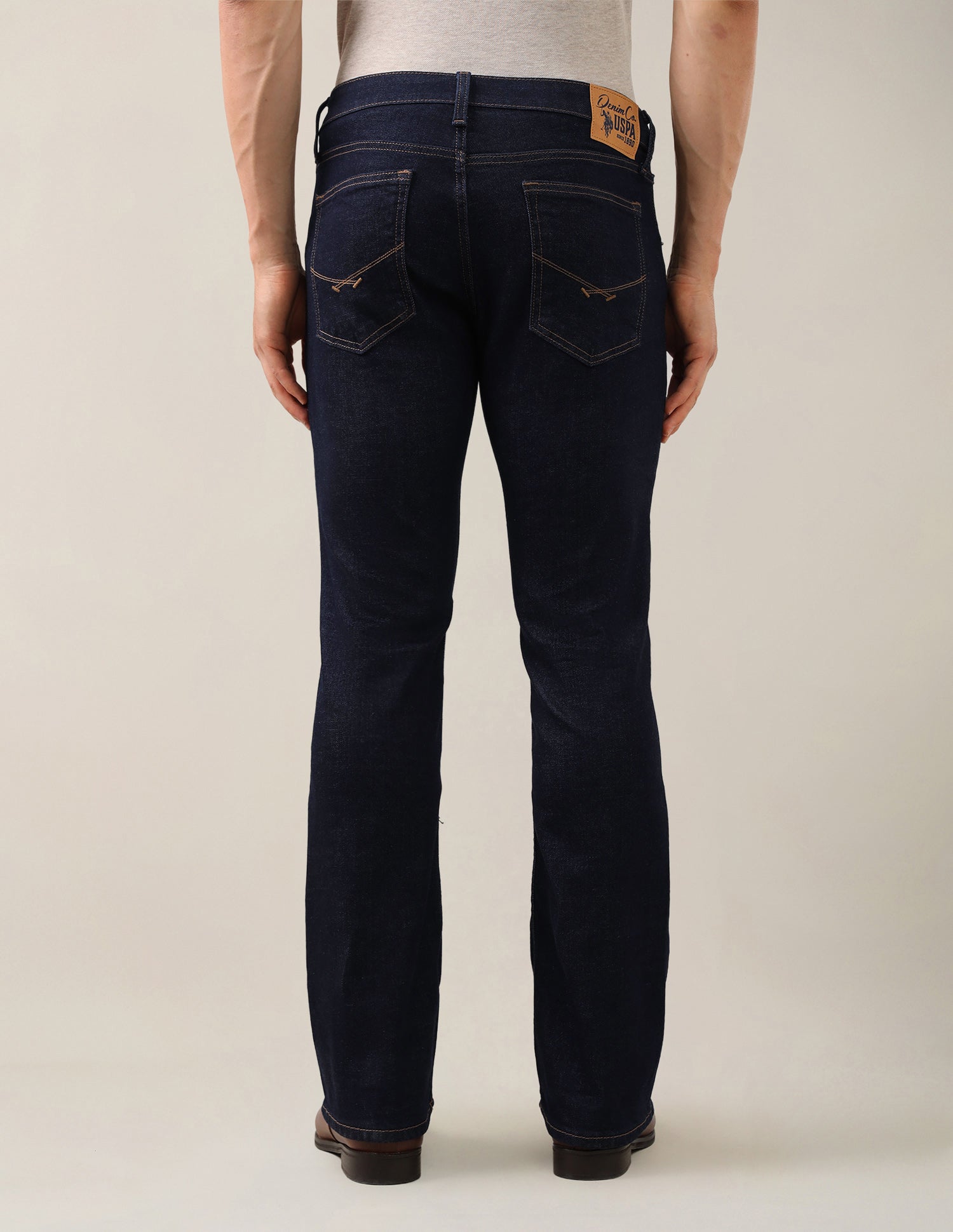 Blake Slim Bootcut Fit Blue Jeans Raw Rinse - U.S. Polo Assn. India | Large
