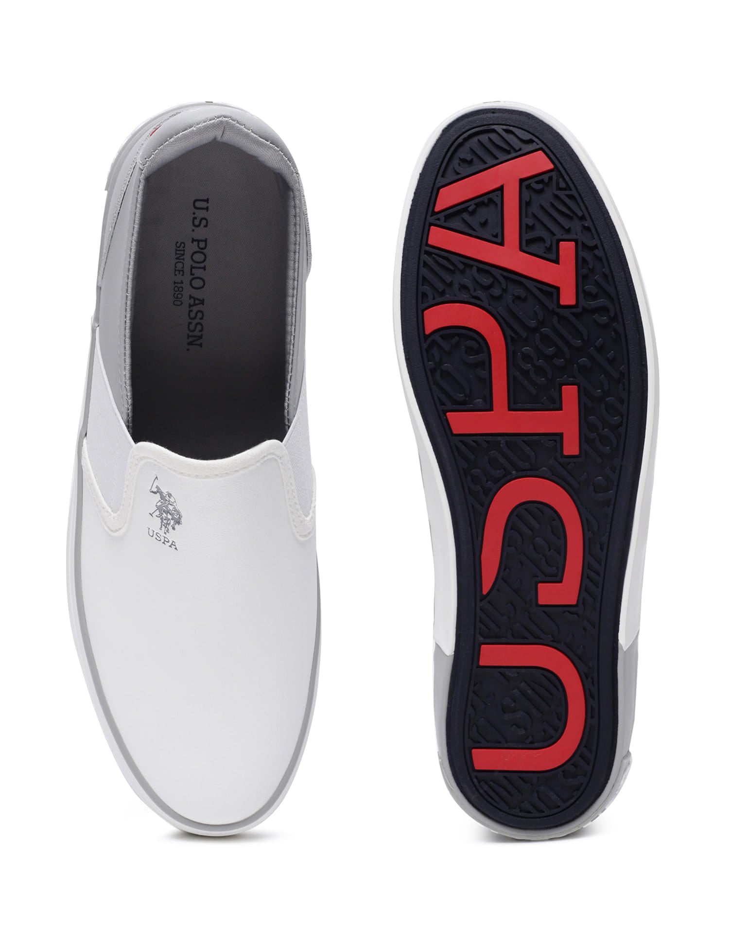 Men Lanap 3.0 Colourblocked Slip-on Shoes Off White - U.S. Polo Assn. India | Large