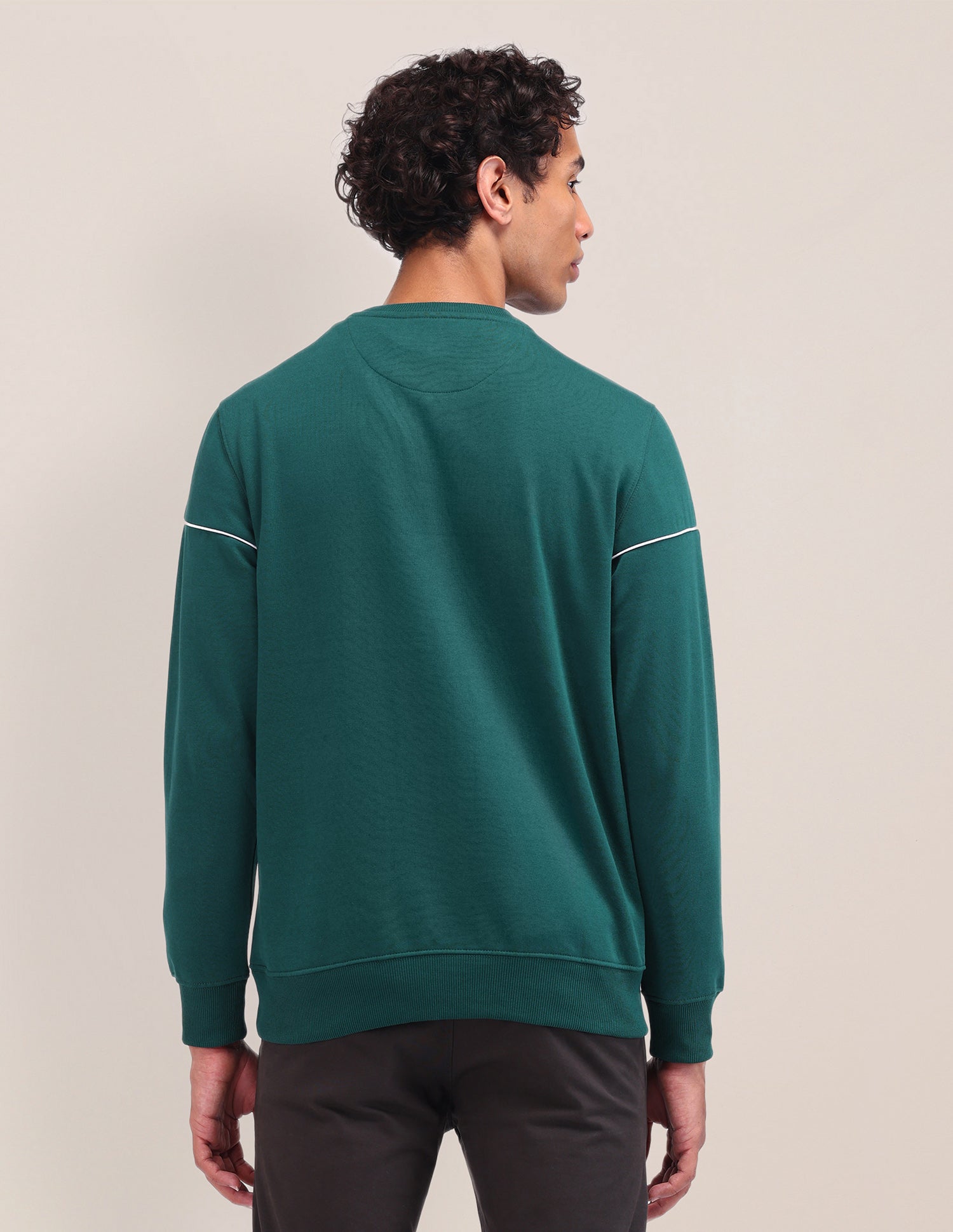 Brand Printed Regular Fit Sweatshirt Dark Green - U.S. Polo Assn. India | Large