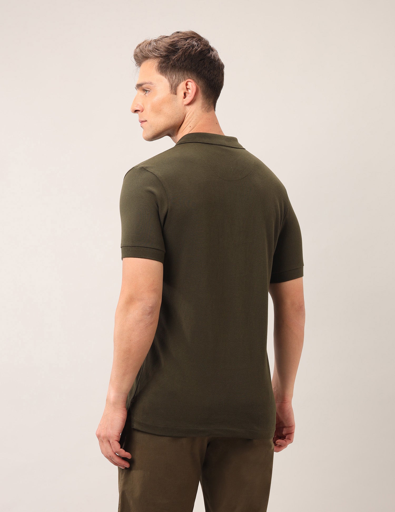 Muscle Fit Outdoor Polo Shirt Olive - U.S. POLO ASSN. | Large