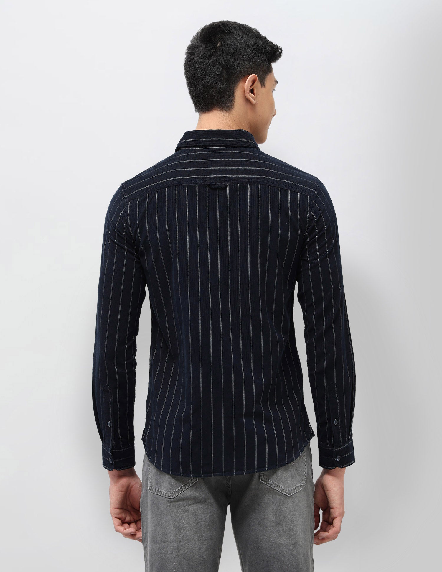 Vertical Striped Slim Fit Shirt Navy - U.S. POLO ASSN. | Large