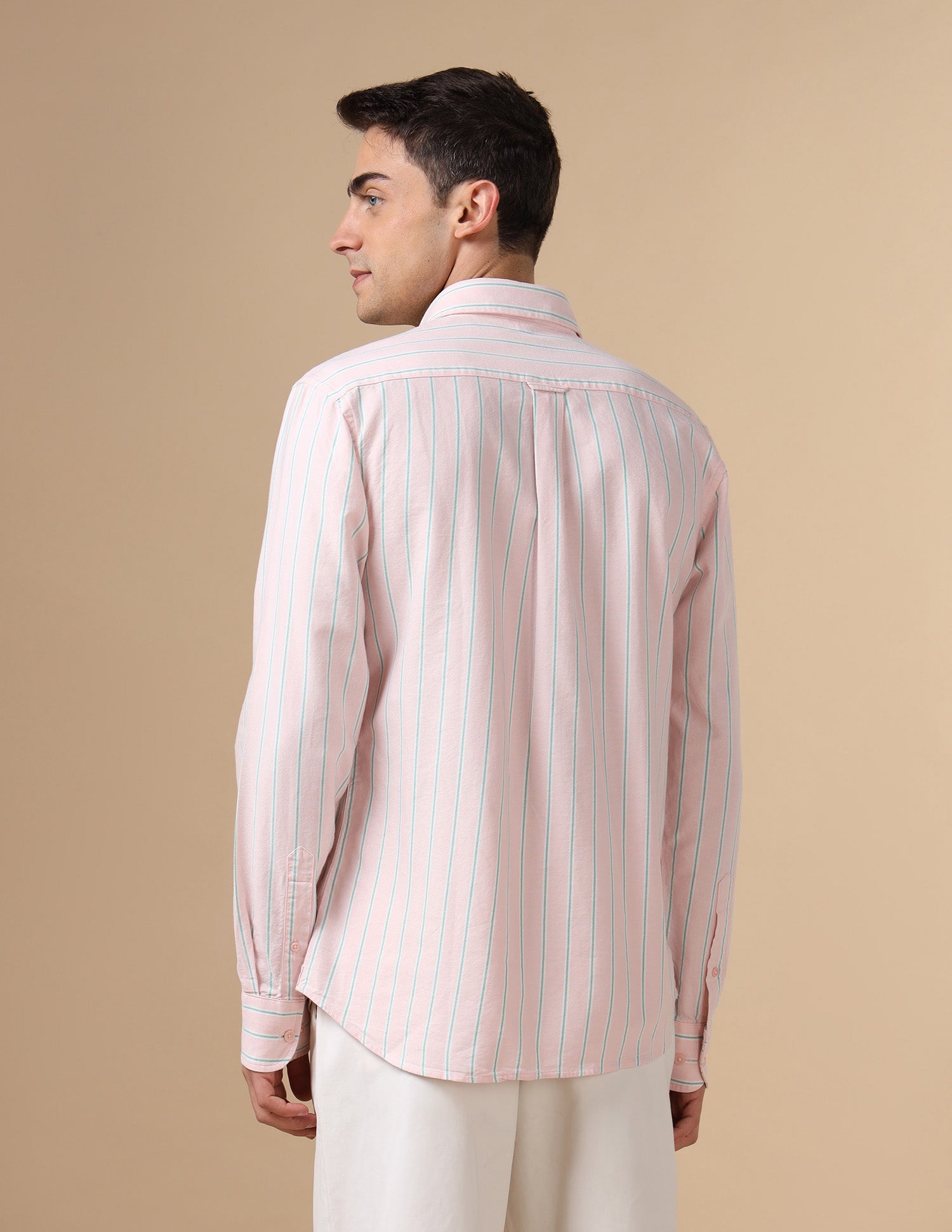 Pure Cotton Tailored Fit Shirt Pink - U.S. Polo Assn. India | Large