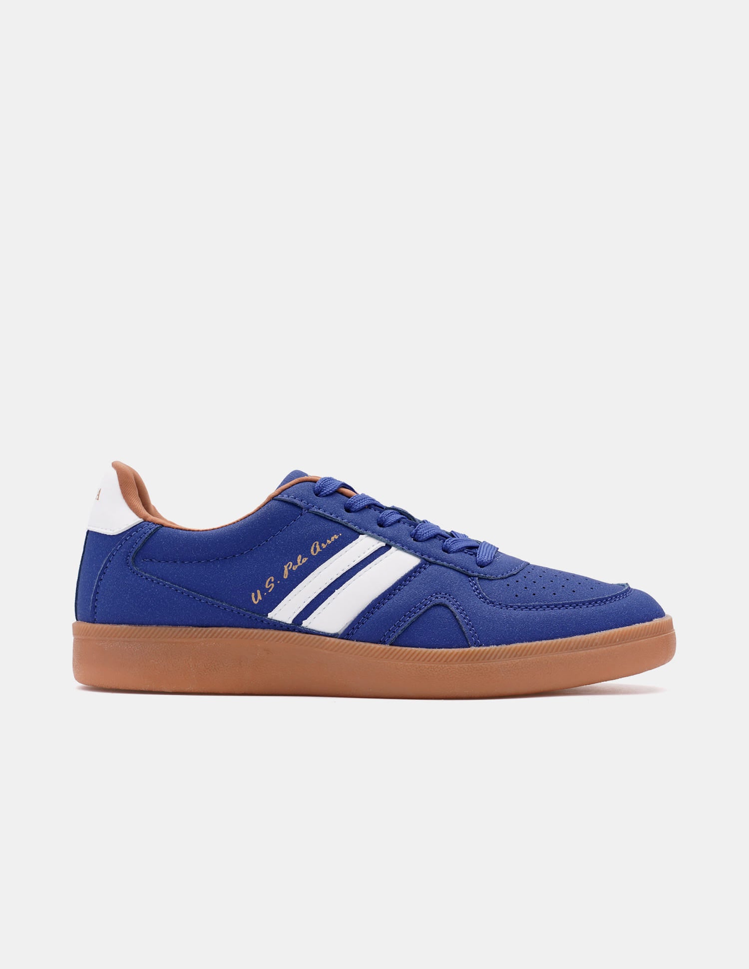 Women Round Toe Edda Striped Sneakers Blue - U.S. Polo Assn. India | Large