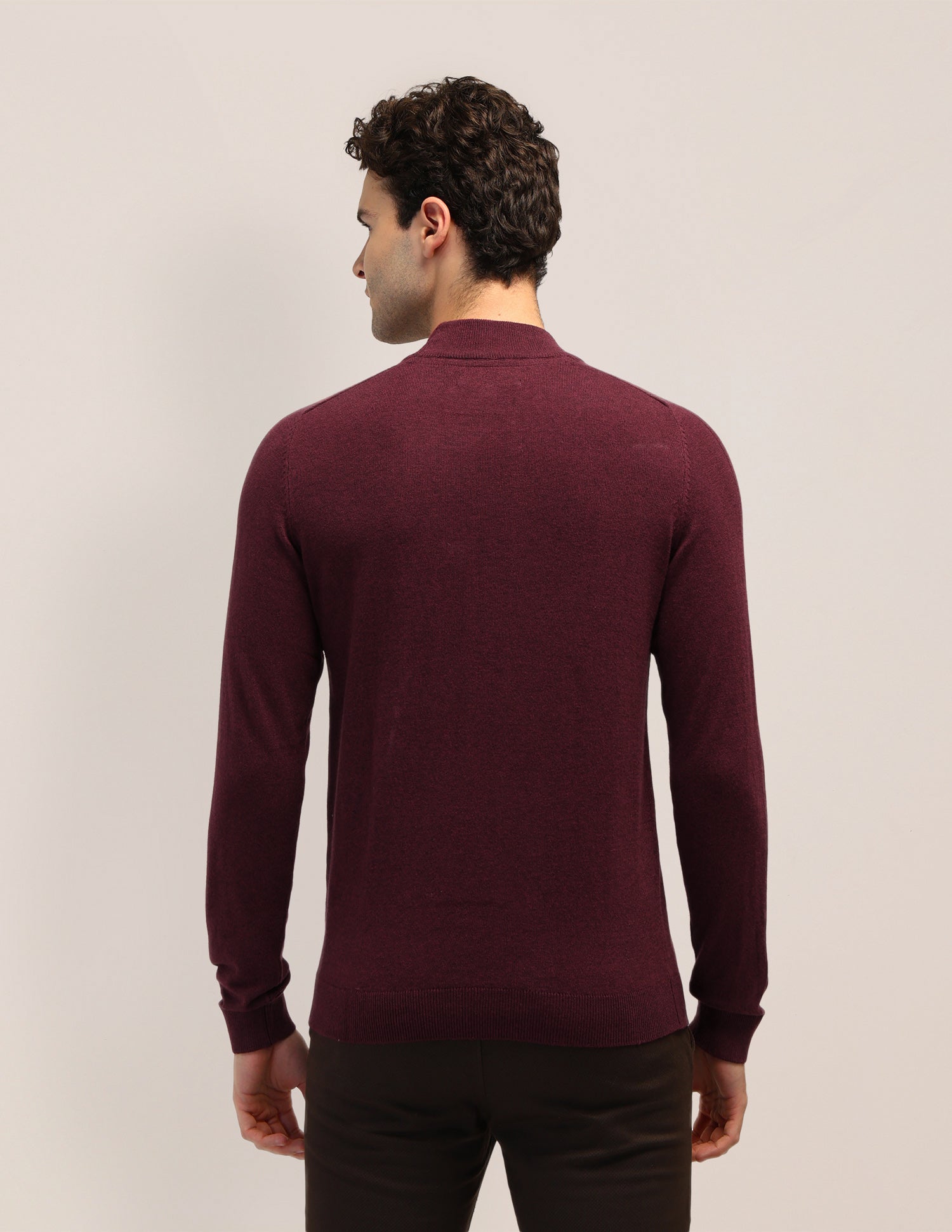 Solid Regular Fit Sweater Red - U.S. Polo Assn. India | Large