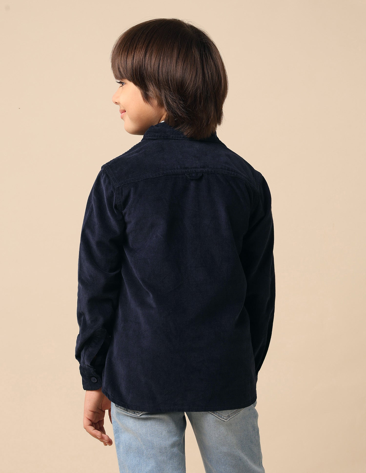 Boys Textured Pure Cotton Shirt Navy - U.S. POLO ASSN. | Large