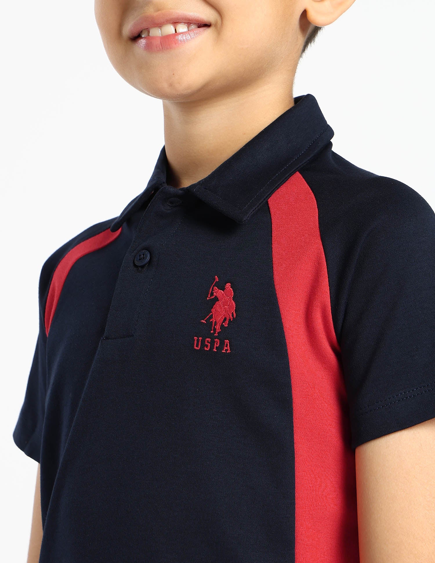Boys Pure Cotton Regular Fit Polo Shirt Navy - U.S. POLO ASSN. | Large