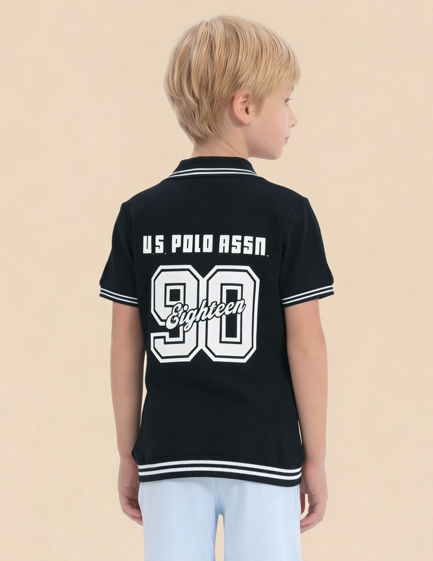 Numeric Brand Printed Regular Fit Polo Shirt Navy - U.S. Polo Assn. India | Large