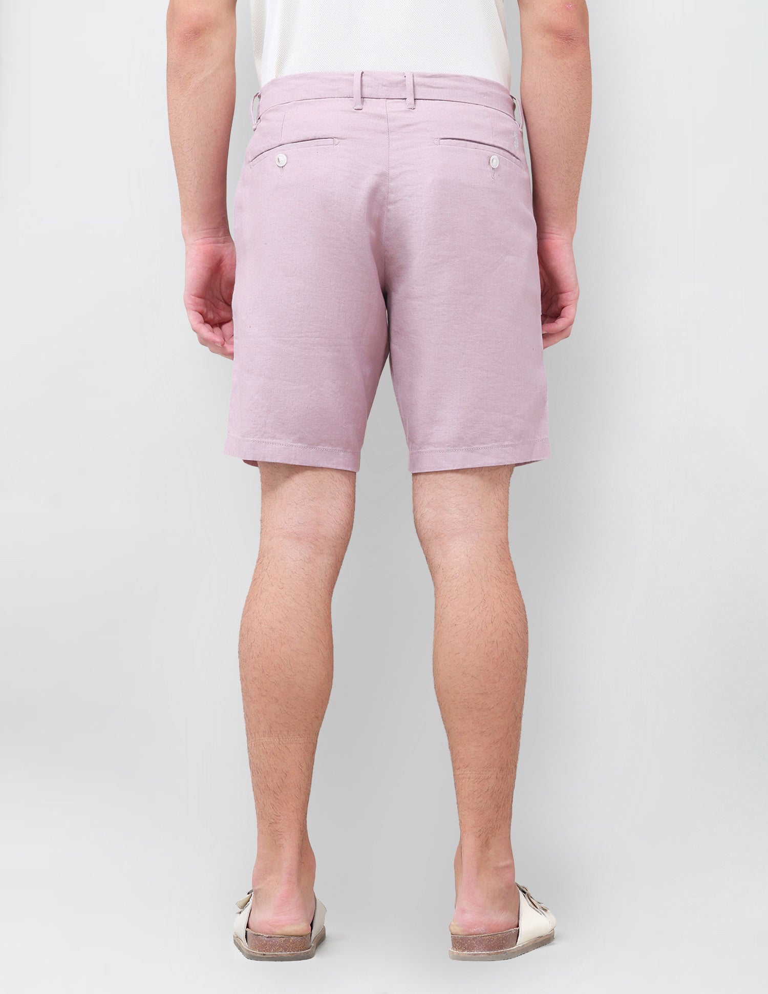 Solid Slim Fit Chino Shorts Pink - U.S. Polo Assn. India | Large