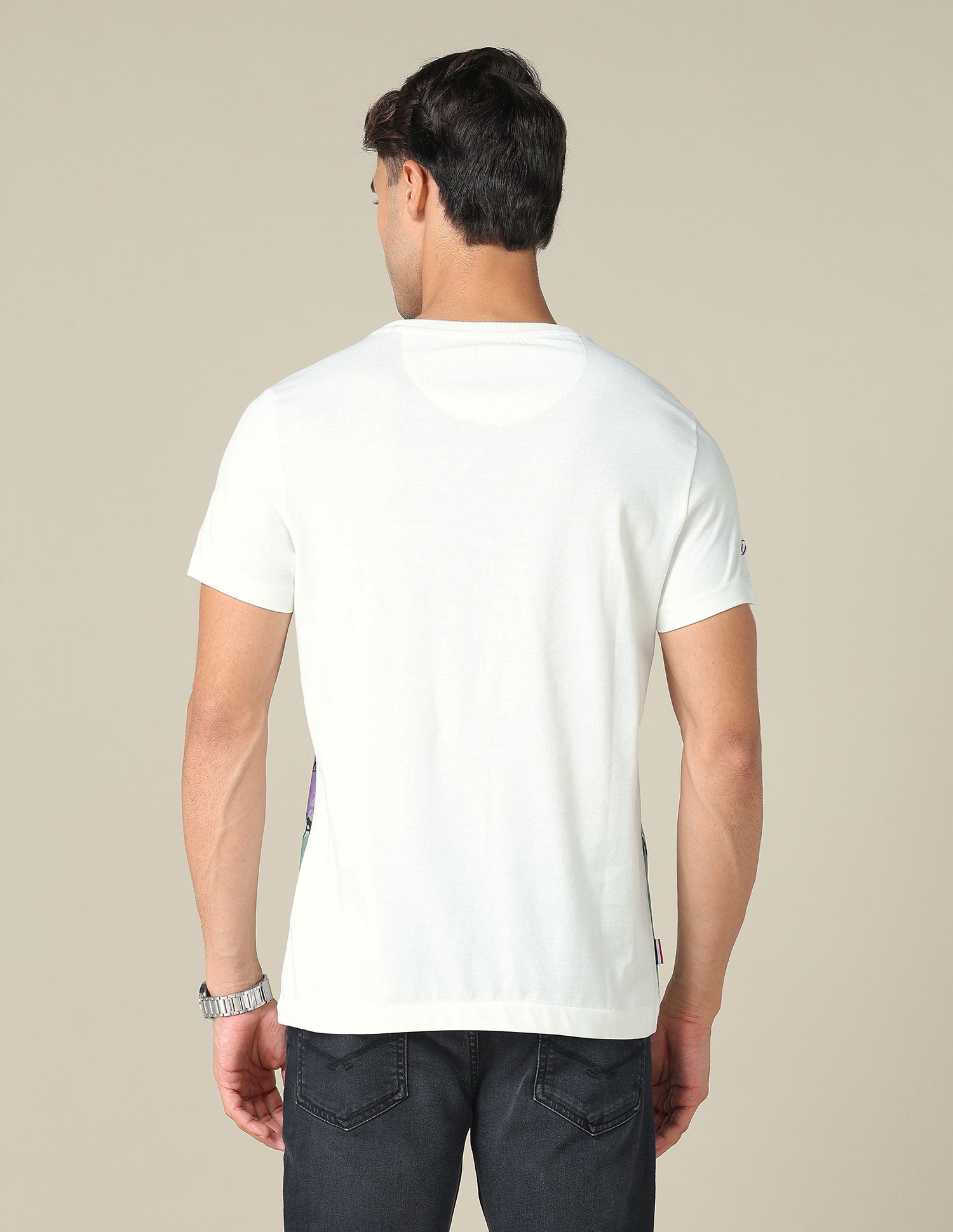 Graphic Printed Muscle Fit T-Shirt Ivory - U.S. POLO ASSN. | Large