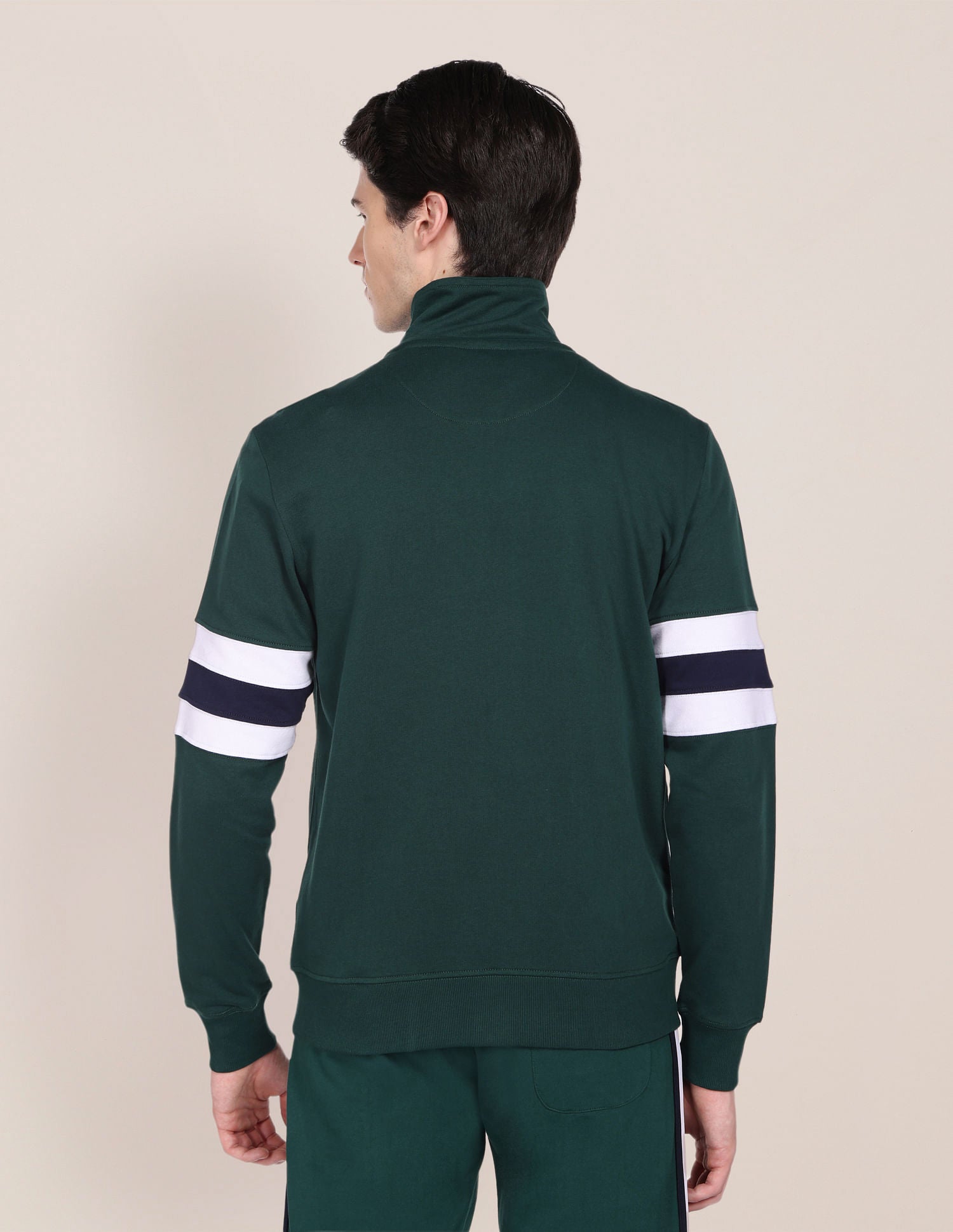 High Neck Zip Up Sweatshirt Dark Green - U.S. POLO ASSN. | Large