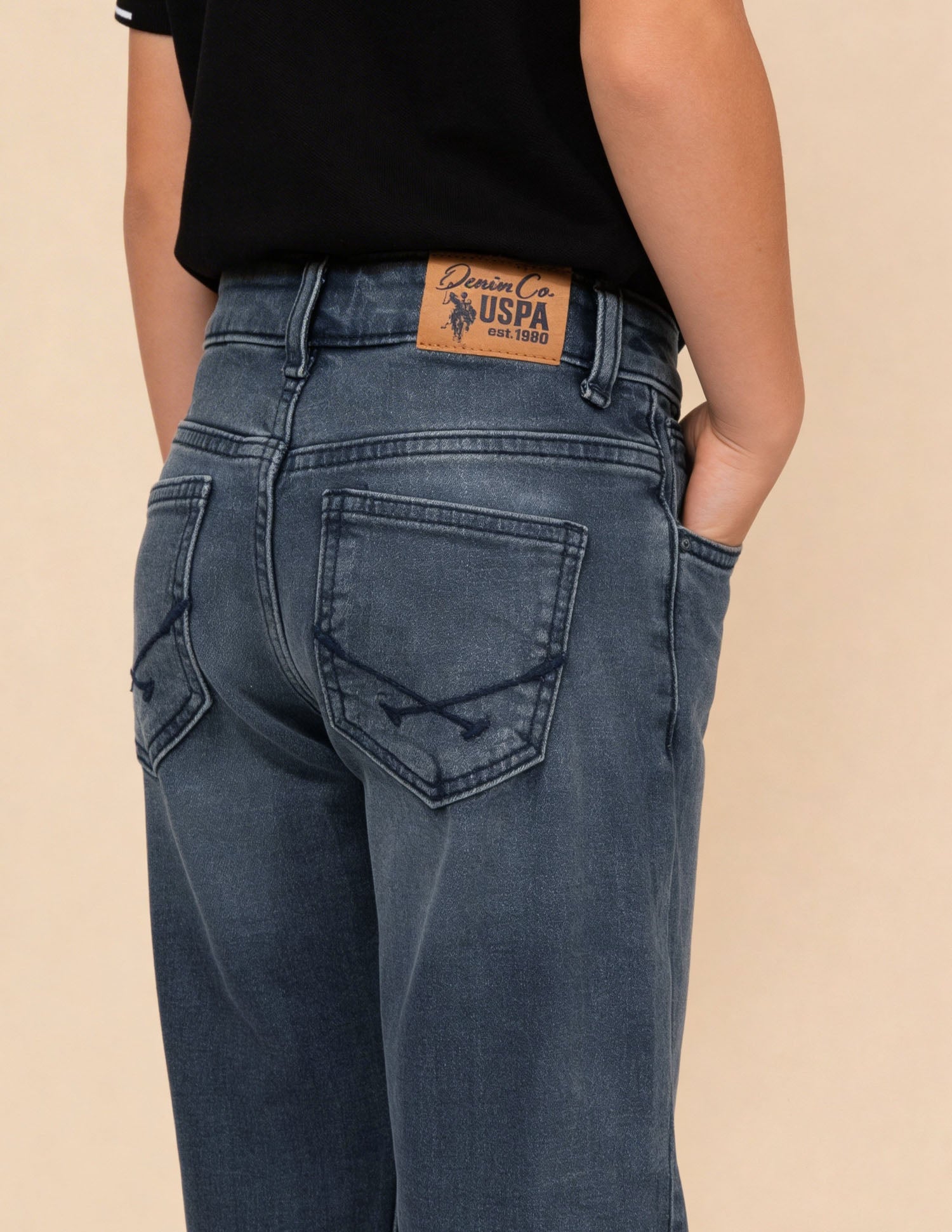 Relaxed Fit Blue Jeans Dark Blue - U.S. Polo Assn. India | Large