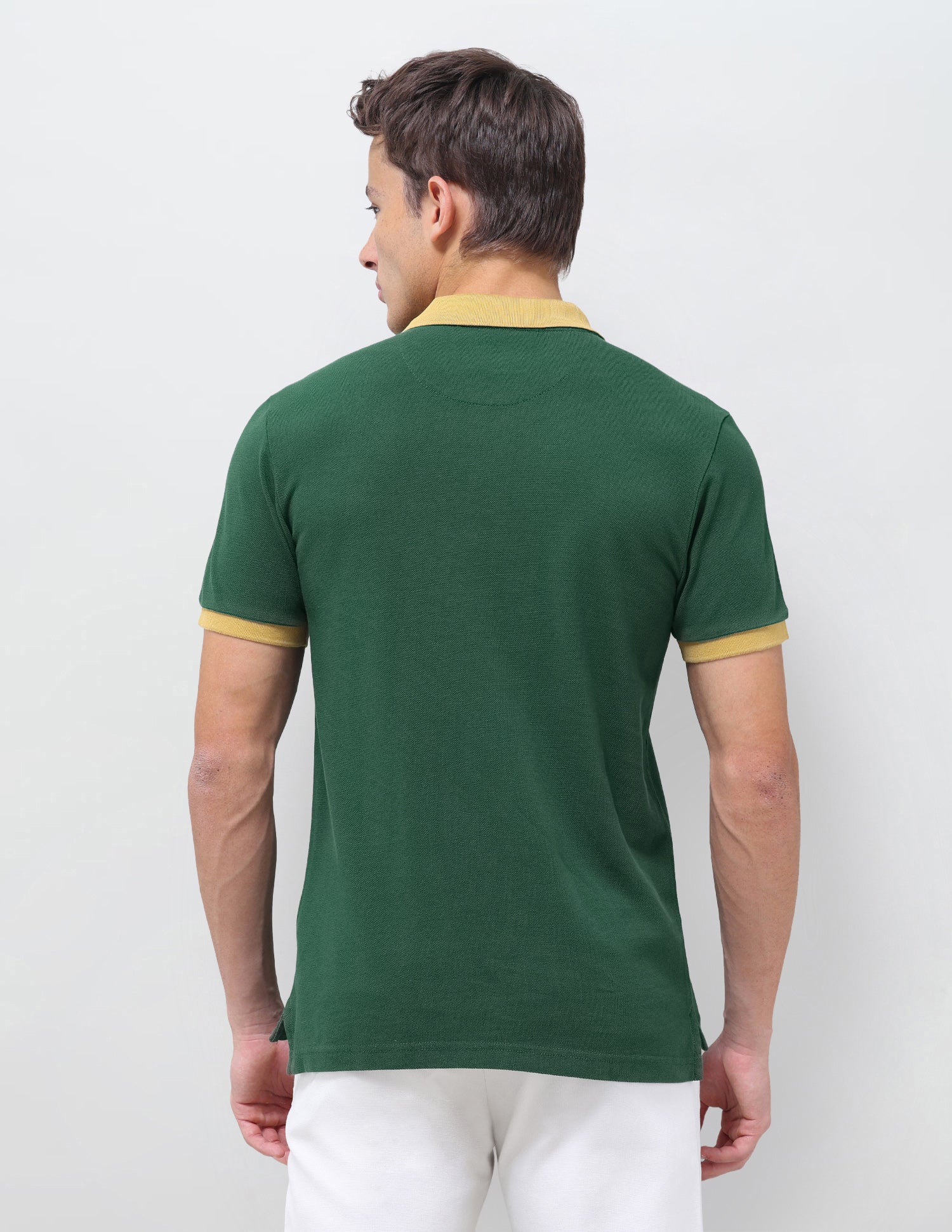 Solid Regular Fit Polo Shirt Dark Green - U.S. Polo Assn. India | Large